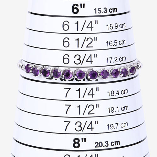 2.64 Carat Genuine Amethyst .925 Sterling Silver Bracelet on sale at MyriadMart