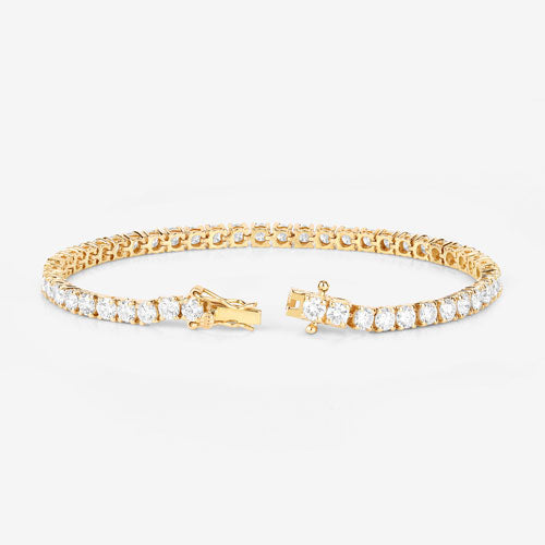 7.00 Carat Lab Grown Diamond 14K Yellow Gold Bracelet on sale at MyriadMart