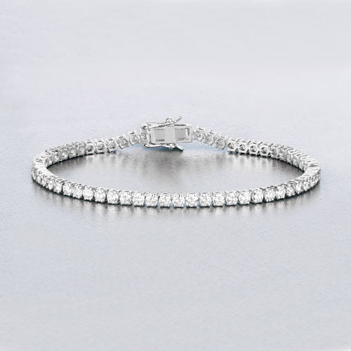 5.10 Carat Lab Grown Diamond 14K White Gold Bracelet on sale at MyriadMart