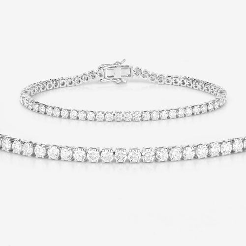 5.10 Carat Lab Grown Diamond 14K White Gold Bracelet on sale at MyriadMart