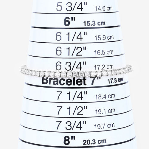 5.10 Carat Lab Grown Diamond 14K White Gold Bracelet on sale at MyriadMart