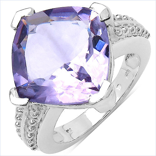 10.30 Carat Genuine Amethyst .925 Sterling Silver Ring on sale at MyriadMart