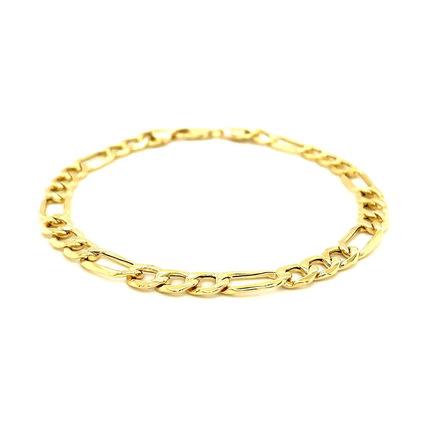 6.5mm 14k Yellow Gold Lite Figaro Bracelet on sale at MyriadMart