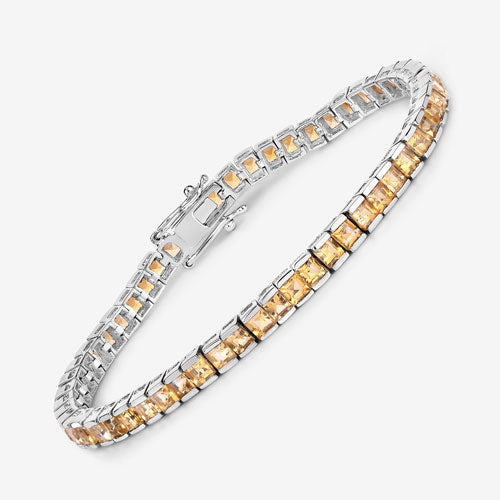 8.25 Carat Genuine Citrine .925 Sterling Silver Bracelet on sale at MyriadMart