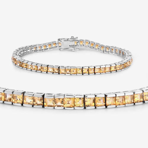 8.25 Carat Genuine Citrine .925 Sterling Silver Bracelet on sale at MyriadMart