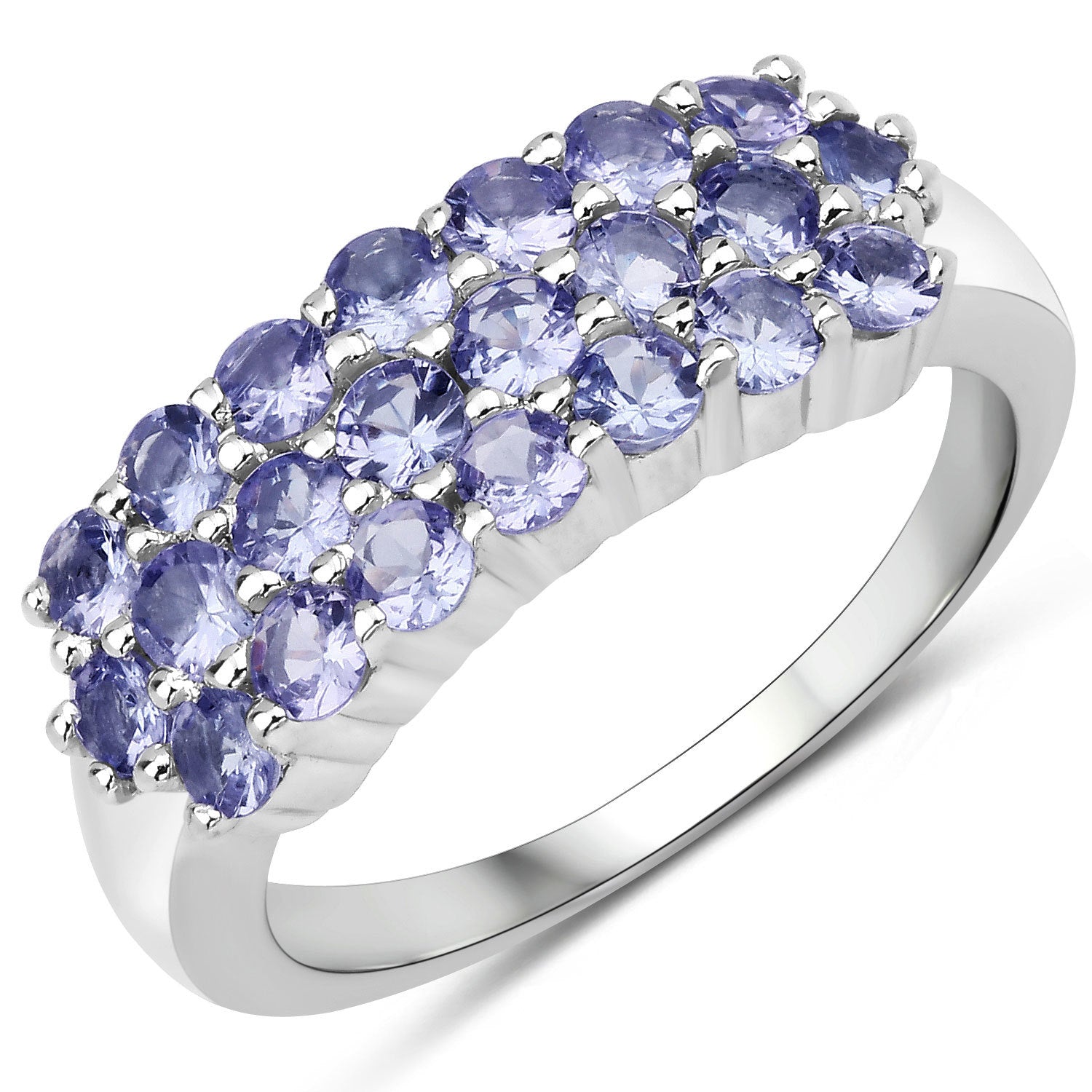 1.54 Carat Genuine Tanzanite .925 Sterling Silver Ring on sale at MyriadMart