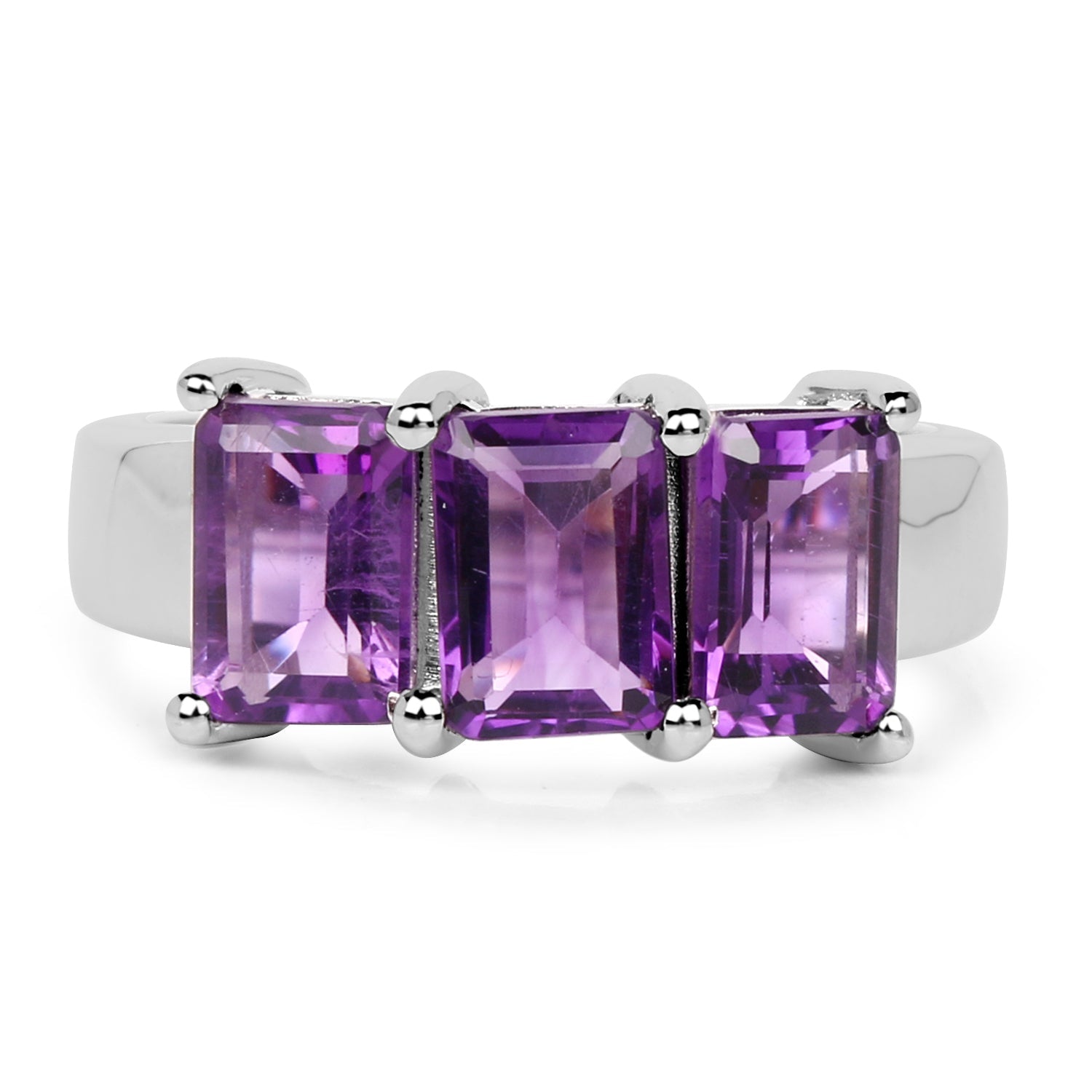 2.85 Carat Genuine Amethyst .925 Sterling Silver Ring on sale at MyriadMart