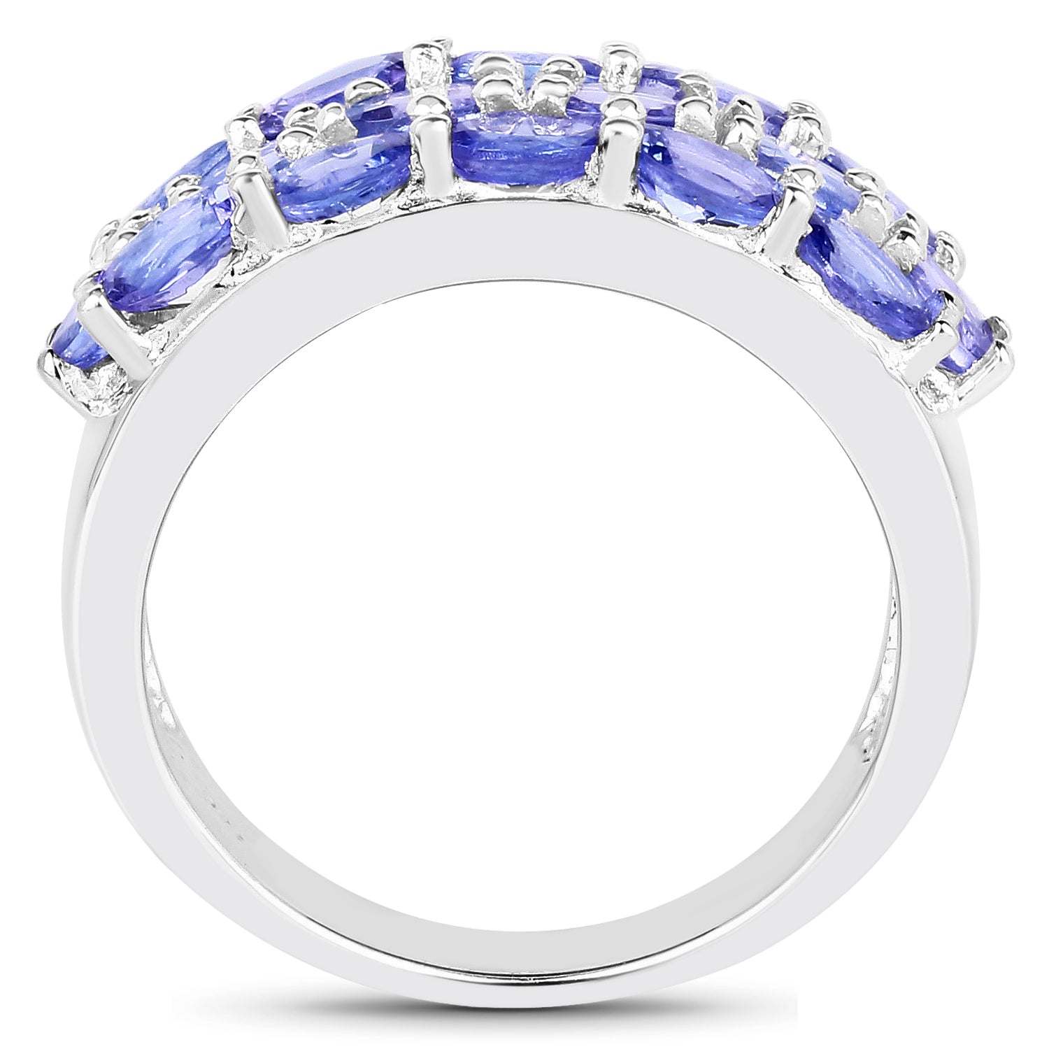 2.72 Carat Genuine Tanzanite .925 Sterling Silver Ring on sale at MyriadMart