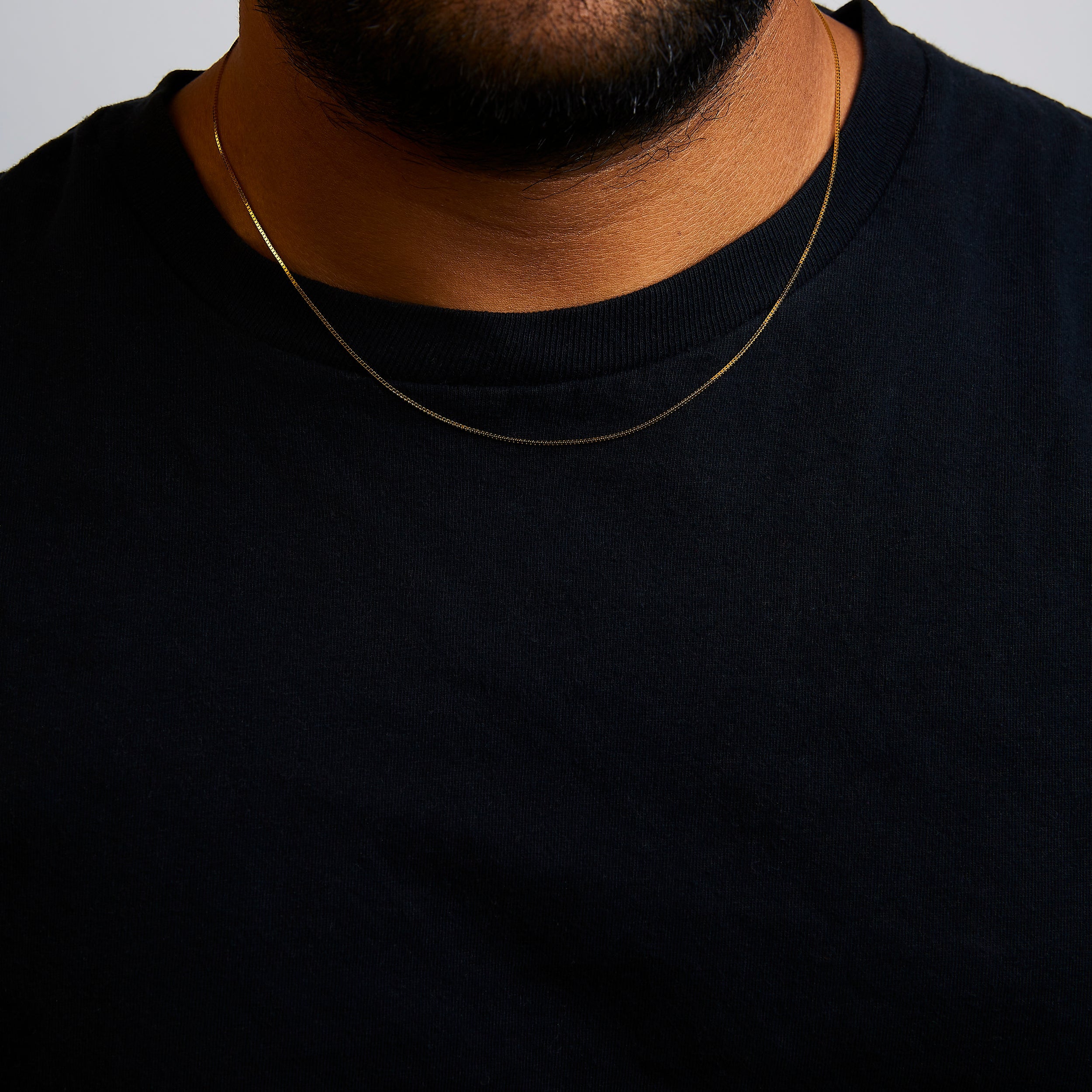 Solid 14K Yellow Gold 0.75mm Classic Box Chain Necklace. Unisex Chain - Size 16 Inches on sale at MyriadMart