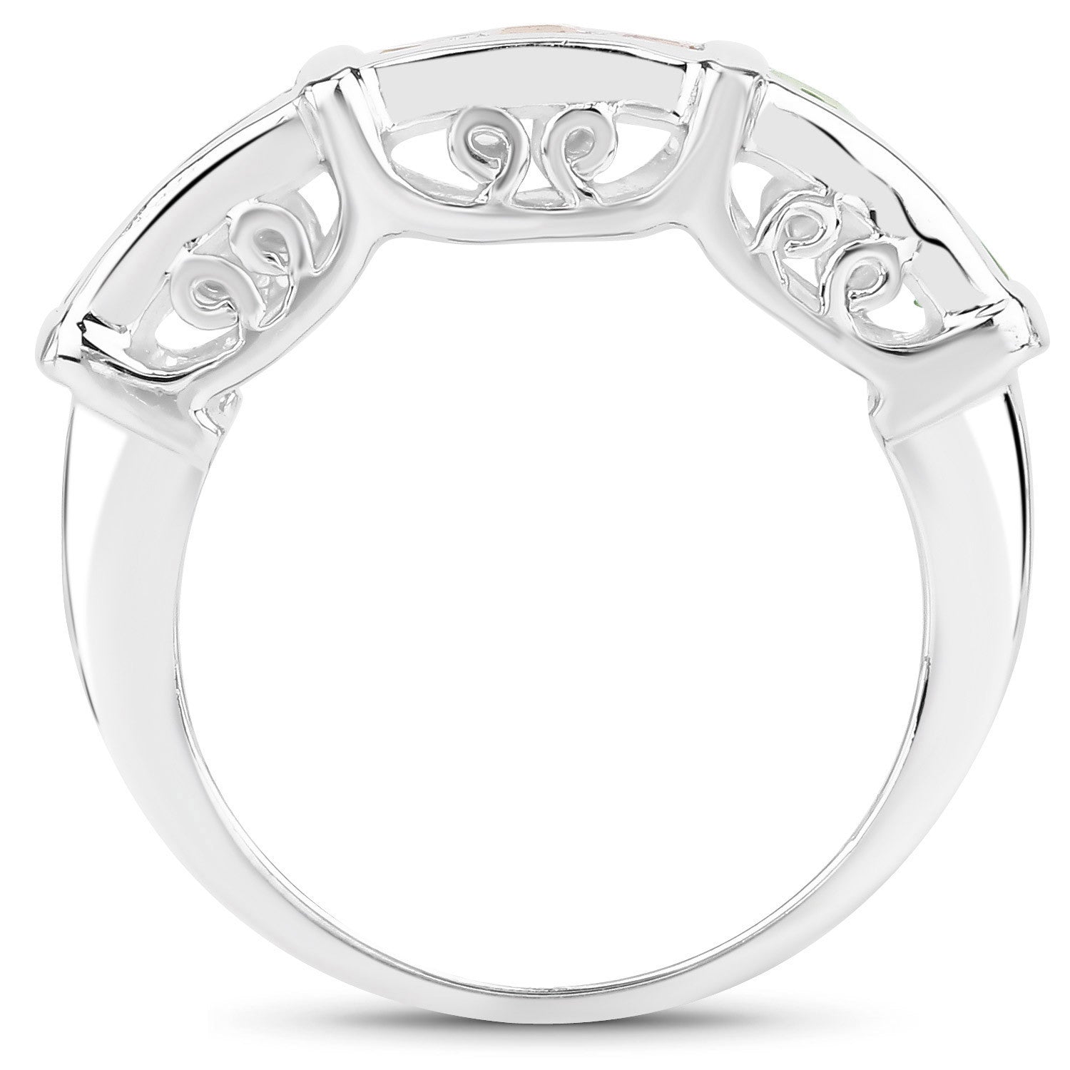 1.08 Carat Genuine Multi Sapphire .925 Sterling Silver Ring on sale at MyriadMart