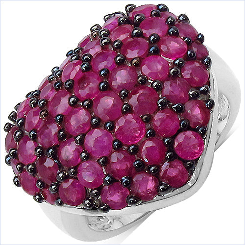 3.53 Carat Genuine Ruby .925 Sterling Silver Ring on sale at MyriadMart