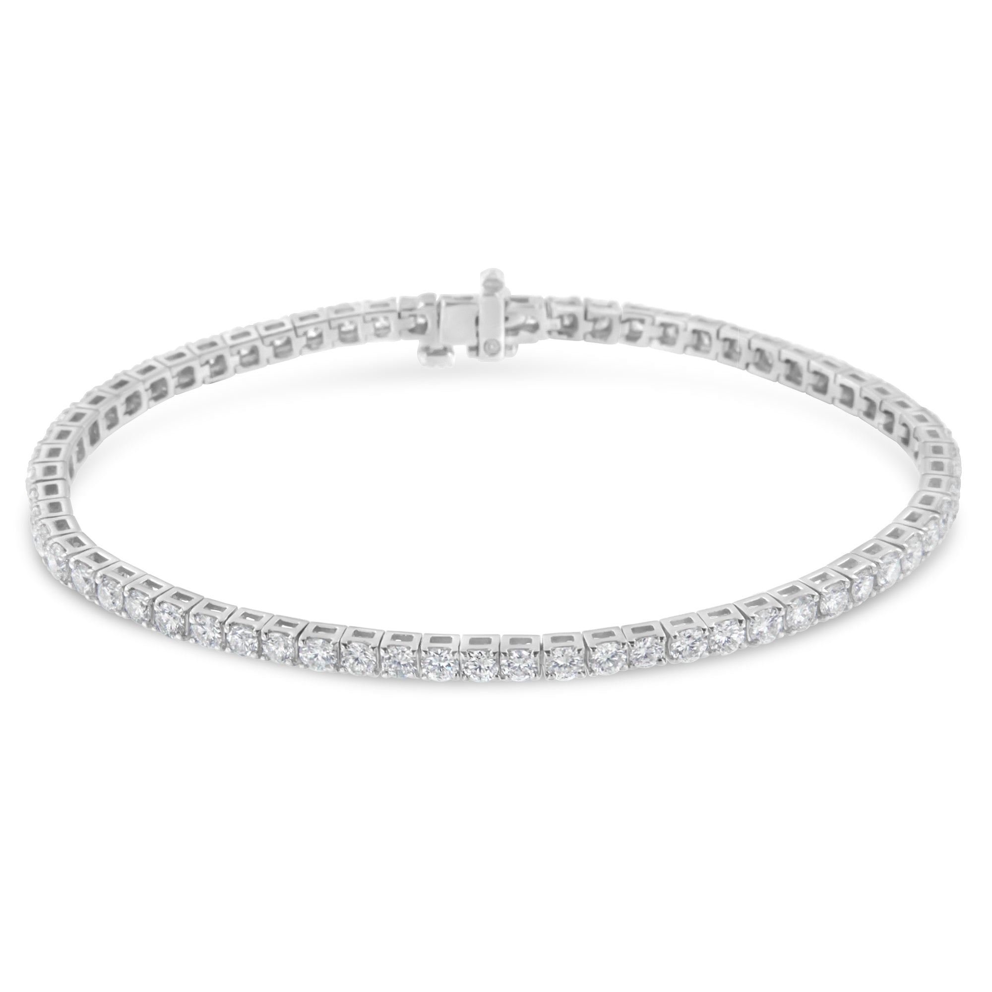 IGI Certified 4.0 Cttw Diamond 14K White Gold Classic 7†Tennis Bracelet H-I Color, I1-I2 Clarity on sale at MyriadMart