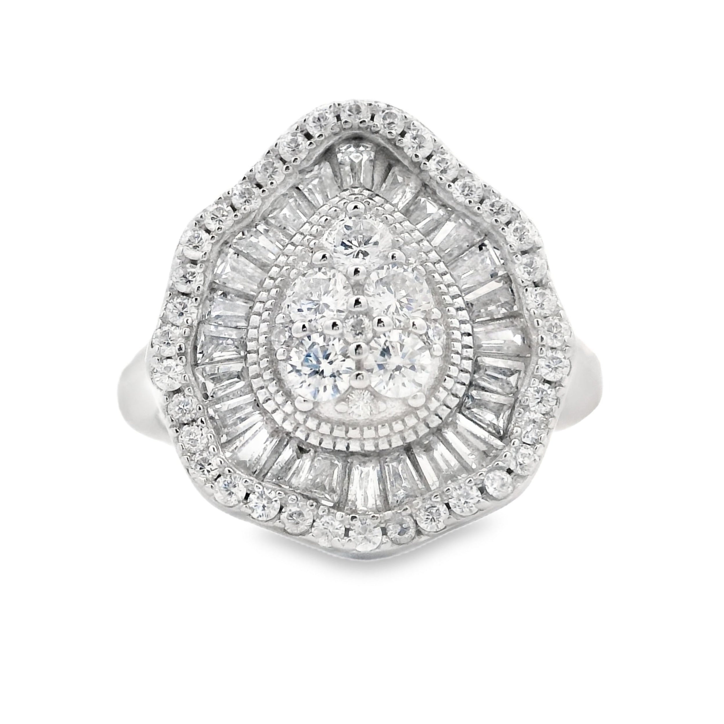 Cubic Zirconium Ring Sterling Silver on sale at MyriadMart