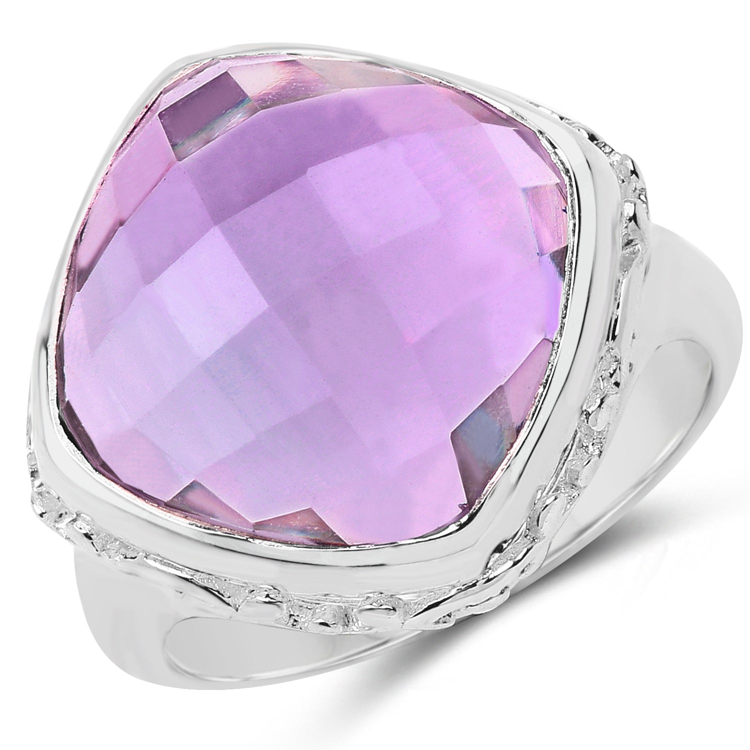 8.40 Carat Genuine Amethyst .925 Sterling Silver Ring on sale at MyriadMart