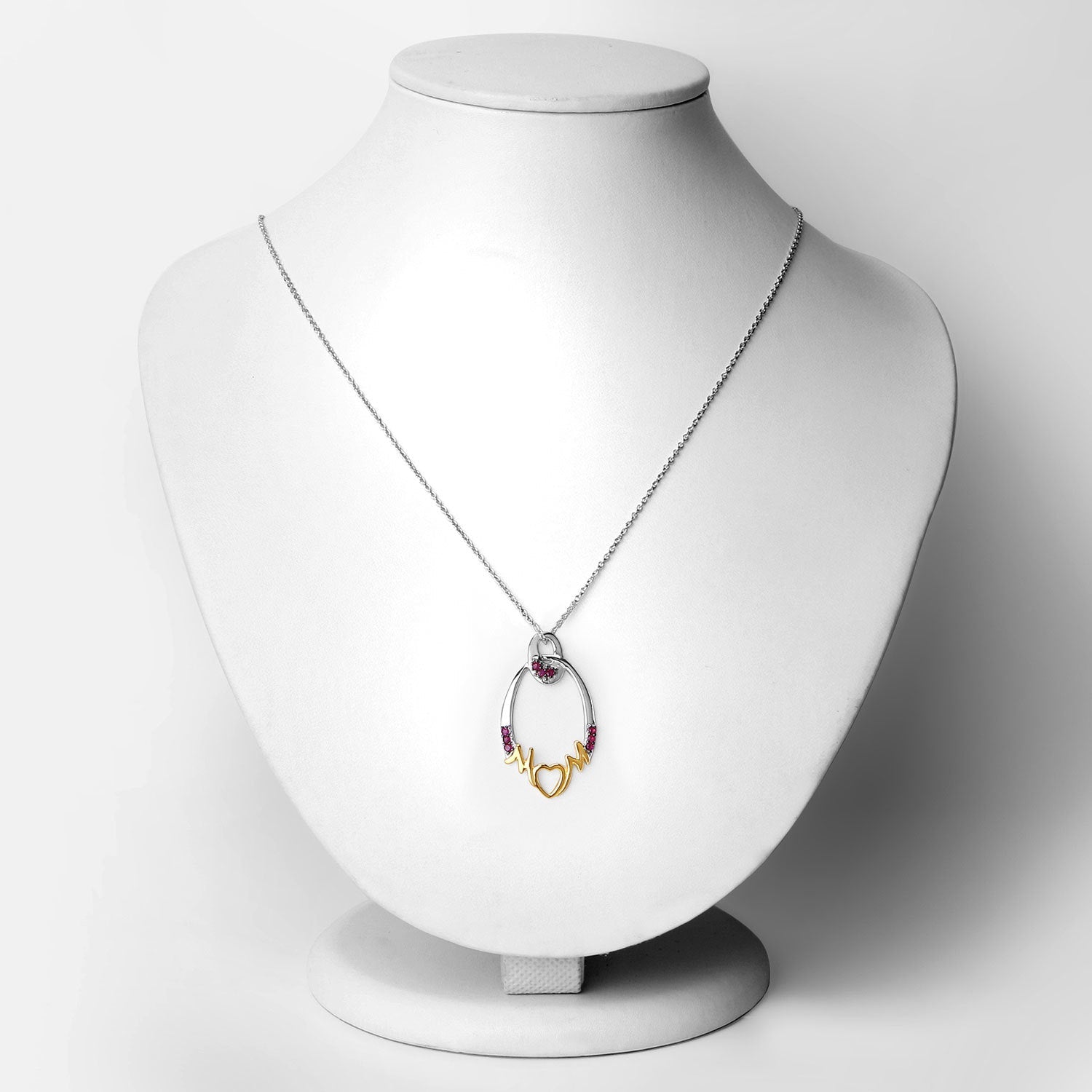 0.18 Carat Genuine Ruby .925 Sterling Silver Pendant on sale at MyriadMart
