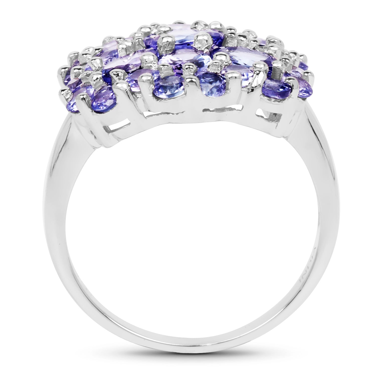 3.91 Carat Genuine Tanzanite .925 Sterling Silver Ring on sale at MyriadMart