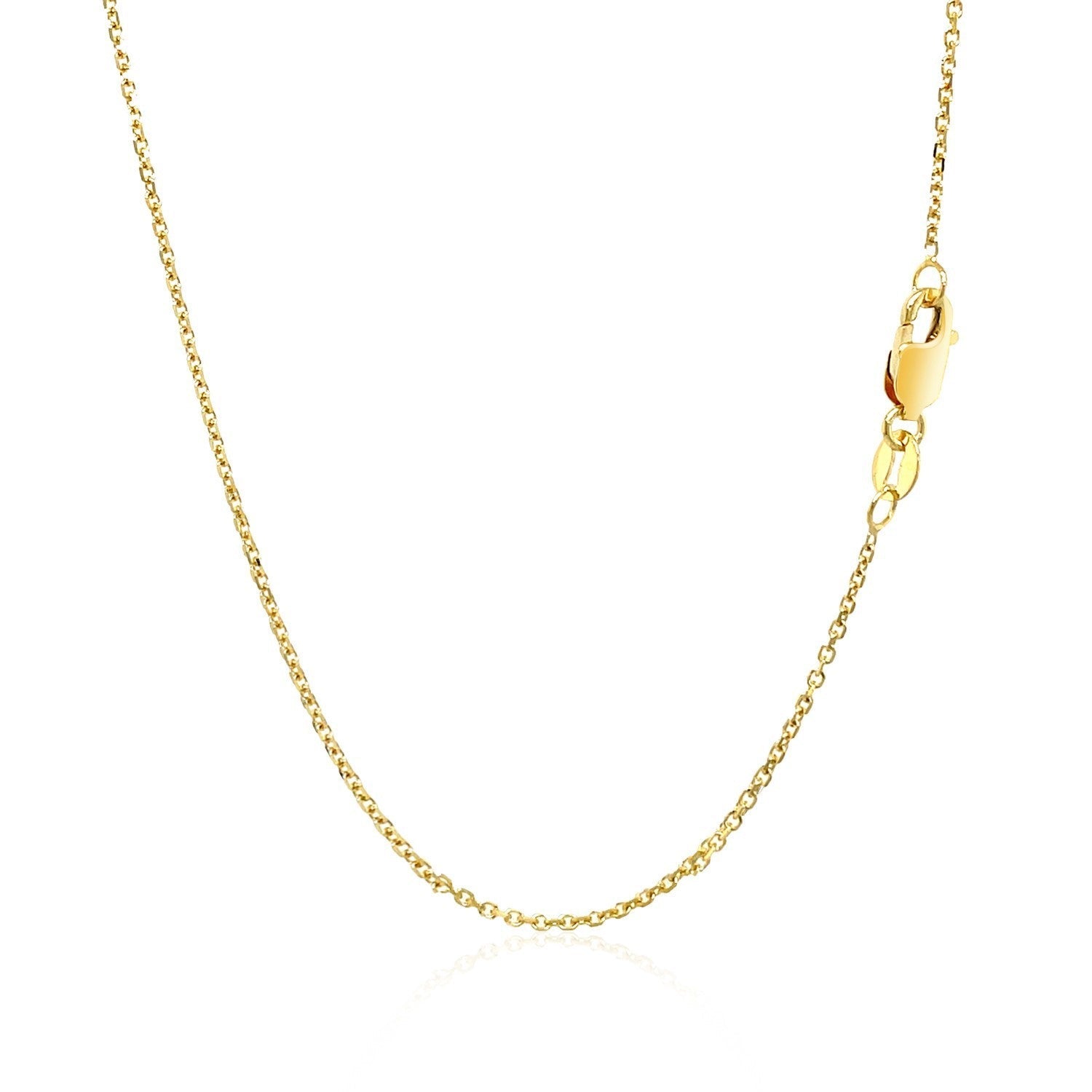 10k Yellow Gold Diamond Cut Cable Link Chain 1.10 mm on sale at MyriadMart