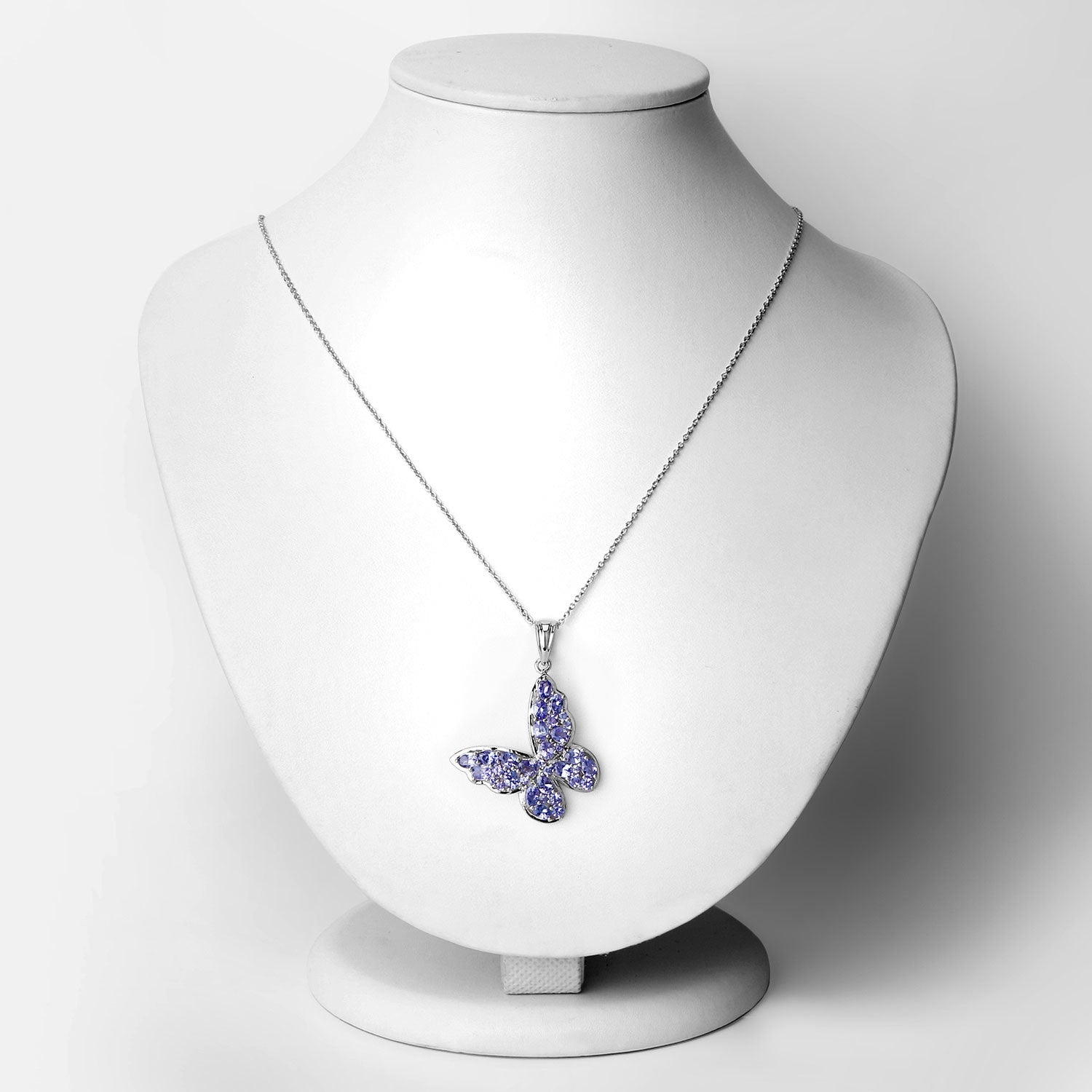 3.78 Carat Genuine Tanzanite .925 Sterling Silver Pendant on sale at MyriadMart