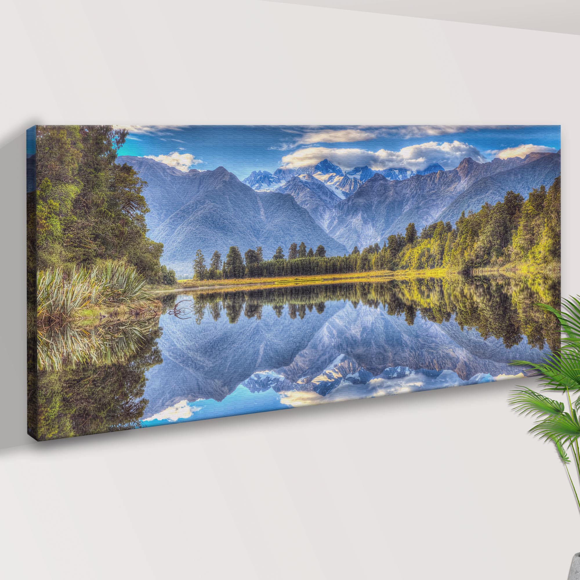 "Mirror Lake", Lake Matheson Canvas Wall Art on sale at MyriadMart
