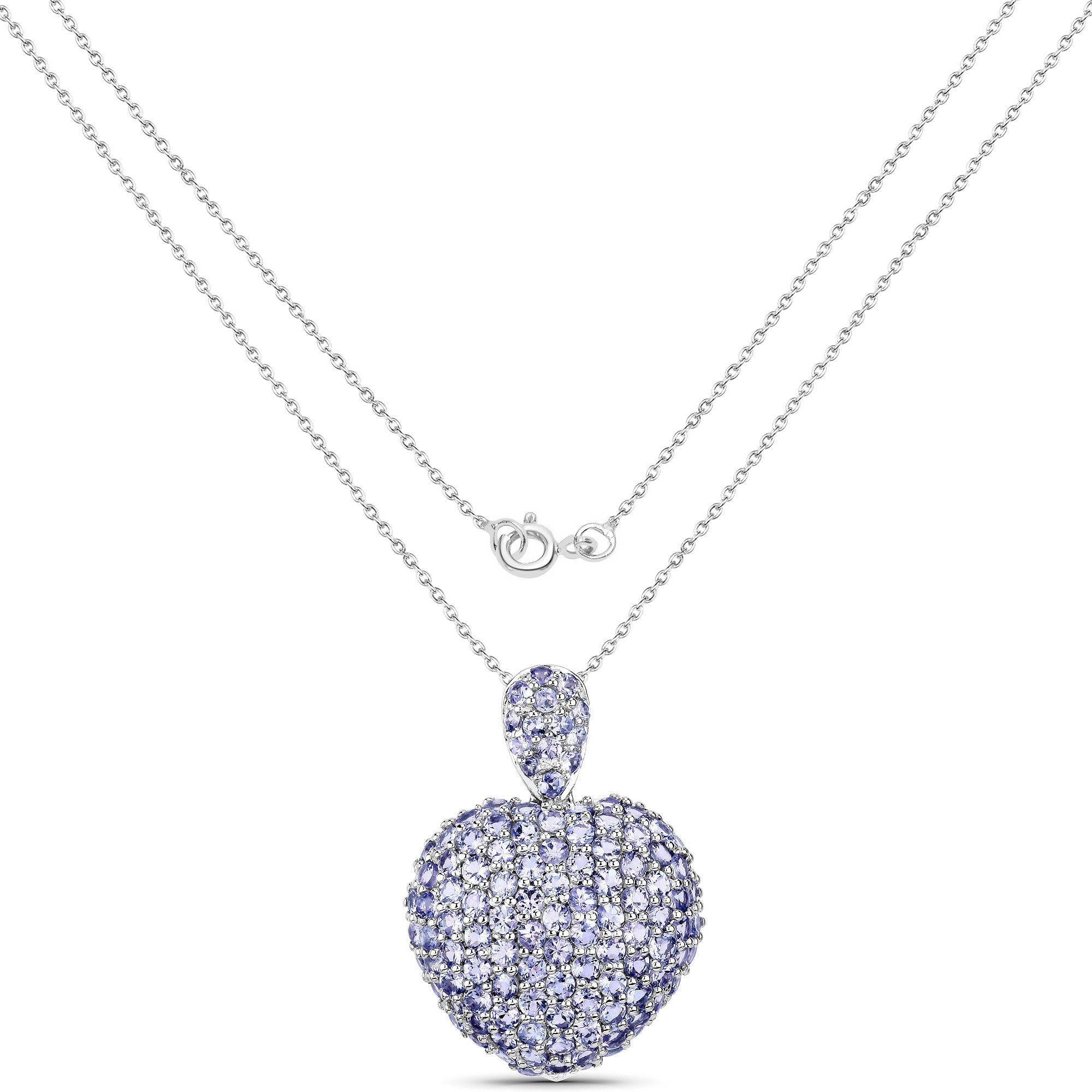 6.01 Carat Genuine Tanzanite .925 Sterling Silver Pendant on sale at MyriadMart