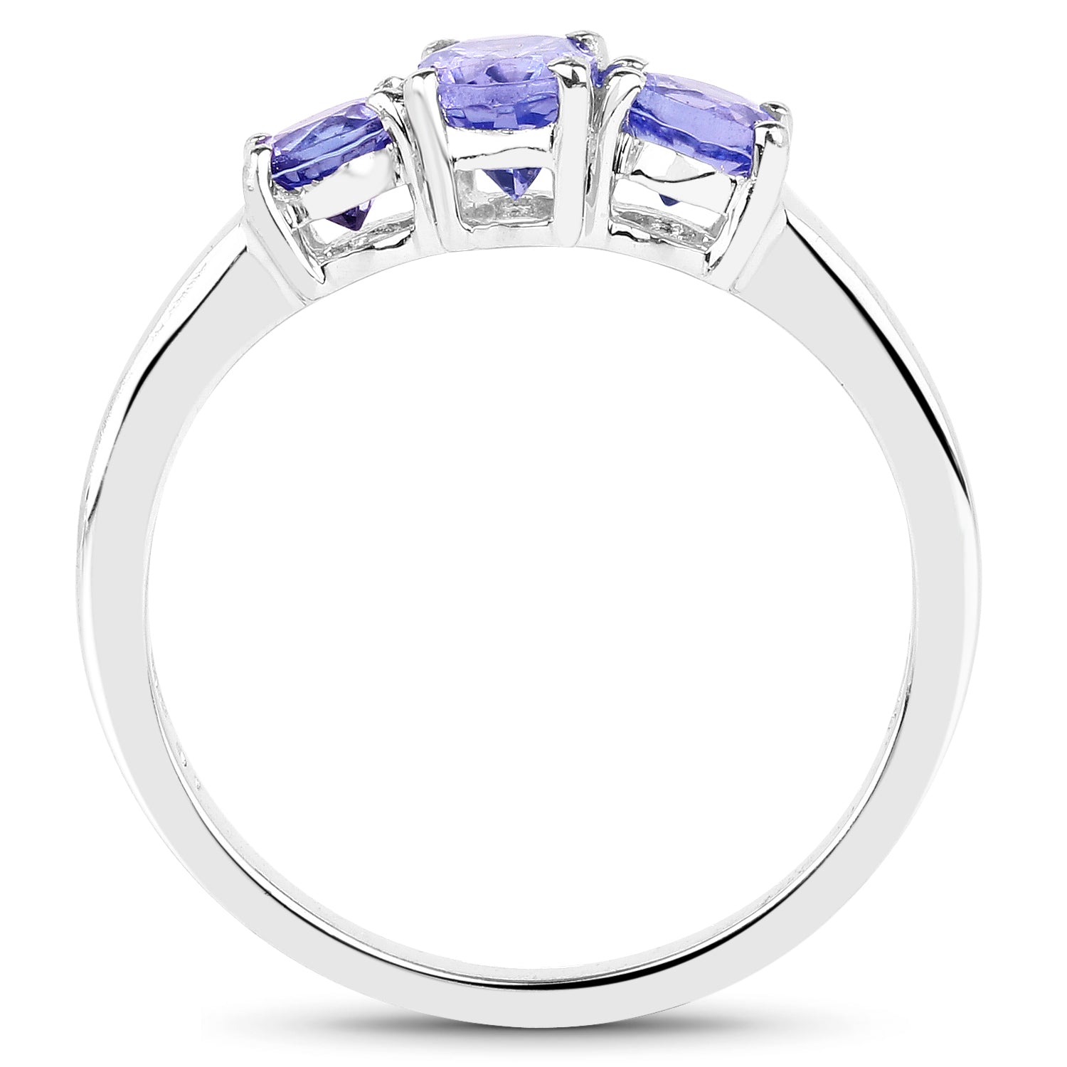 0.90 Carat Genuine Tanzanite .925 Sterling Silver Ring on sale at MyriadMart