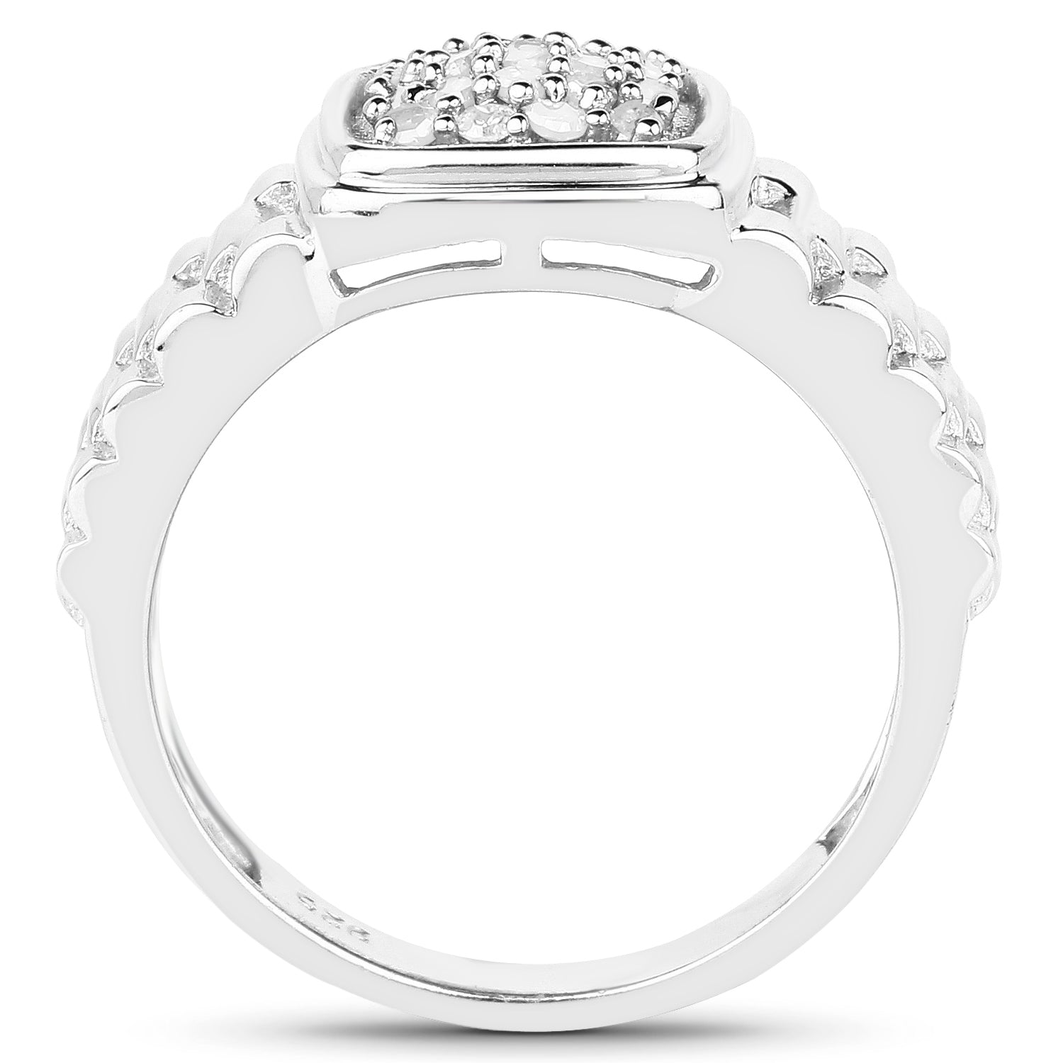0.25 Carat Genuine White Diamond .925 Sterling Silver Ring on sale at MyriadMart