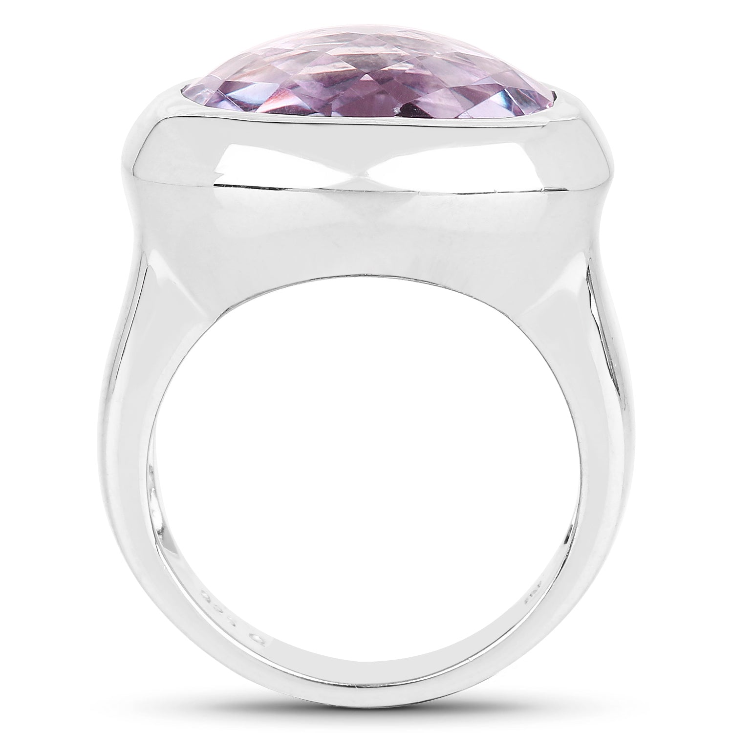 8.00 Carat Genuine Pink Amethyst .925 Sterling Silver Ring on sale at MyriadMart