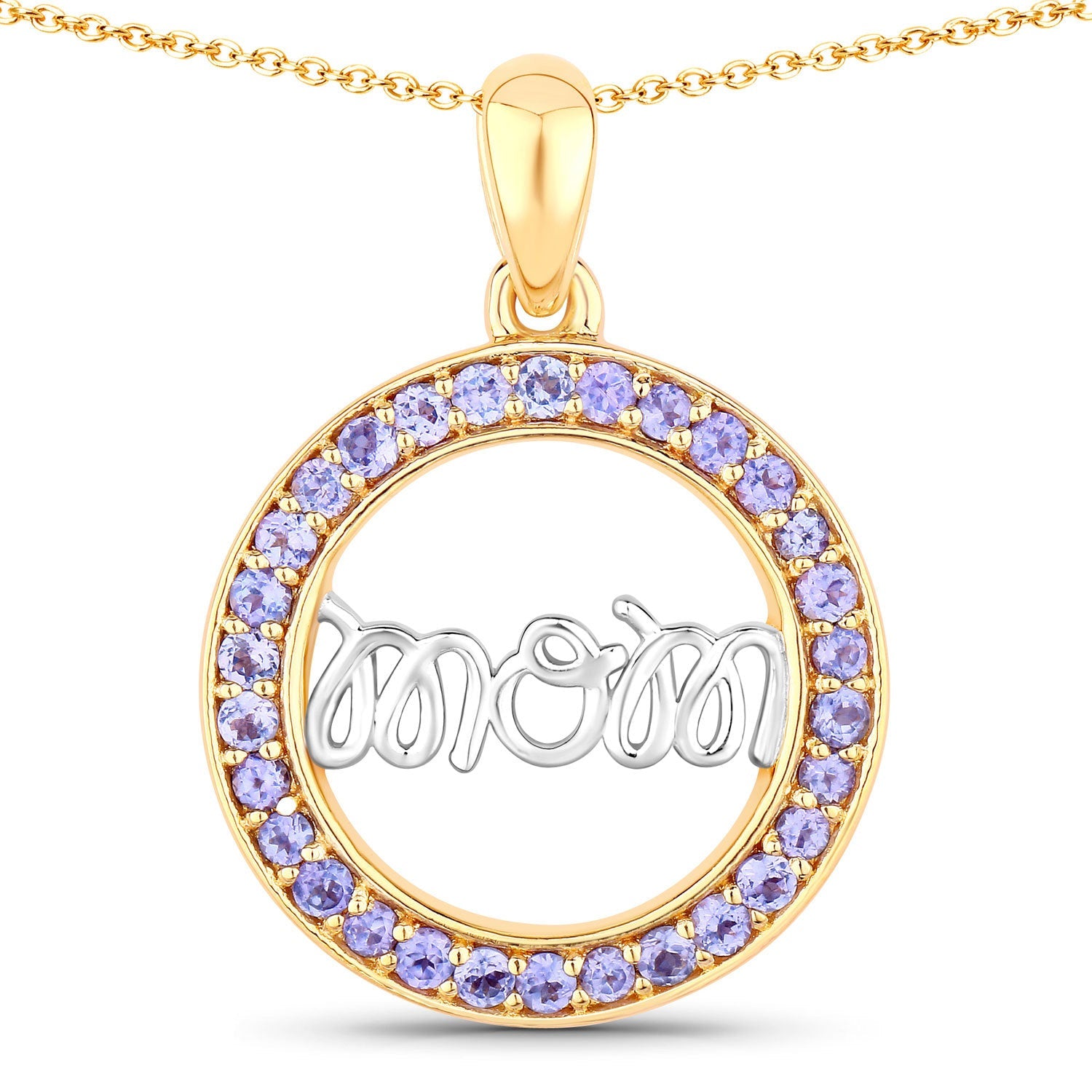 0.64 Carat Genuine Tanzanite .925 Sterling Silver Pendant on sale at MyriadMart