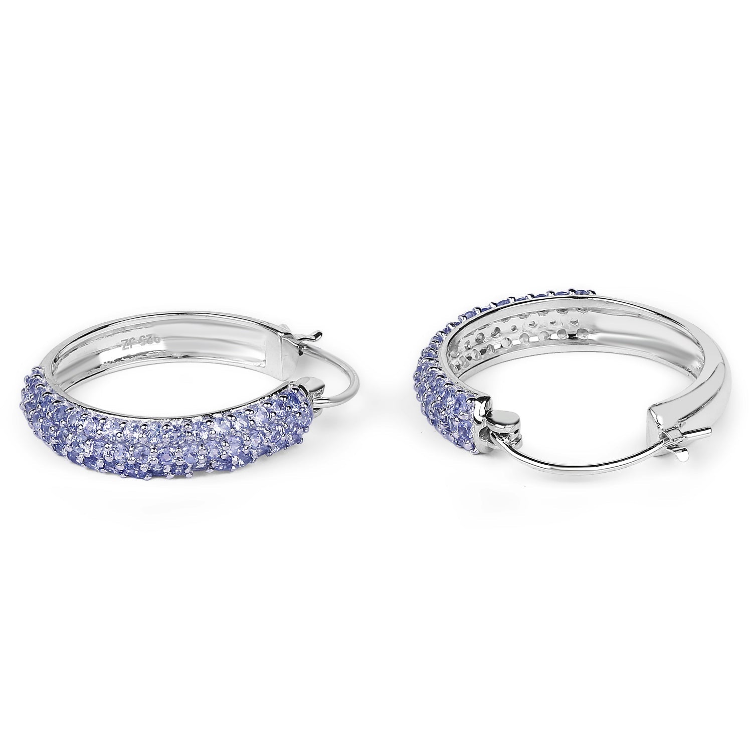 3.06 Carat Genuine Tanzanite .925 Sterling Silver Earrings on sale at MyriadMart