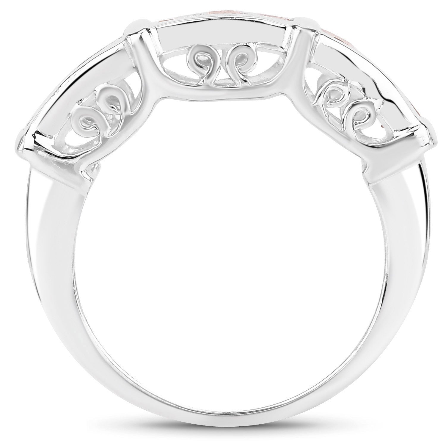 1.08 Carat Genuine Orange Sapphire .925 Sterling Silver Ring on sale at MyriadMart
