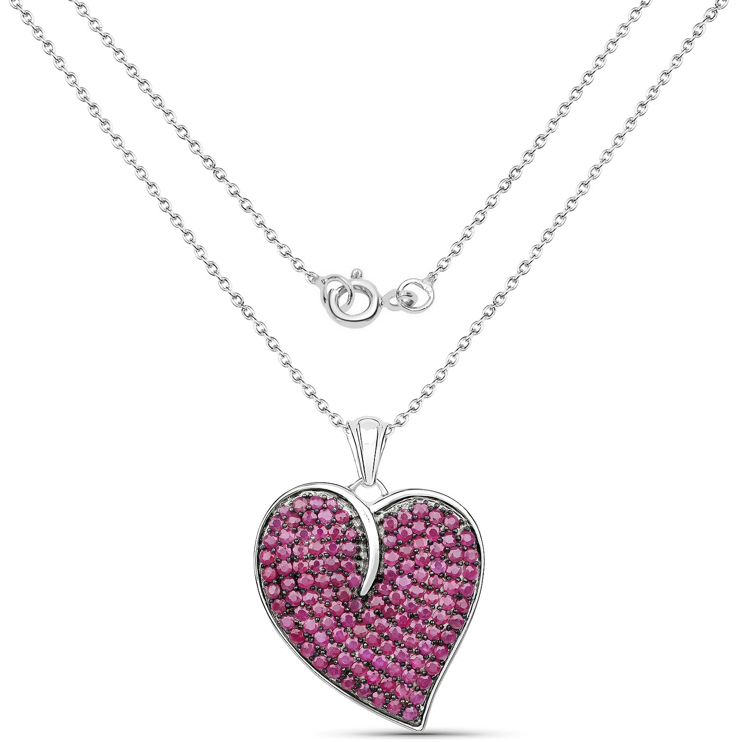 4.98 Carat Genuine Ruby .925 Sterling Silver Pendant on sale at MyriadMart