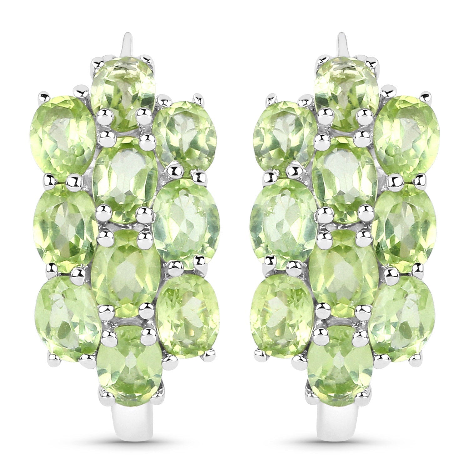 8.84 Carat Genuine Peridot .925 Sterling Silver 3 Piece Jewelry Set Ring, Earrings, and Pendant w/ Chain on sale at MyriadMart