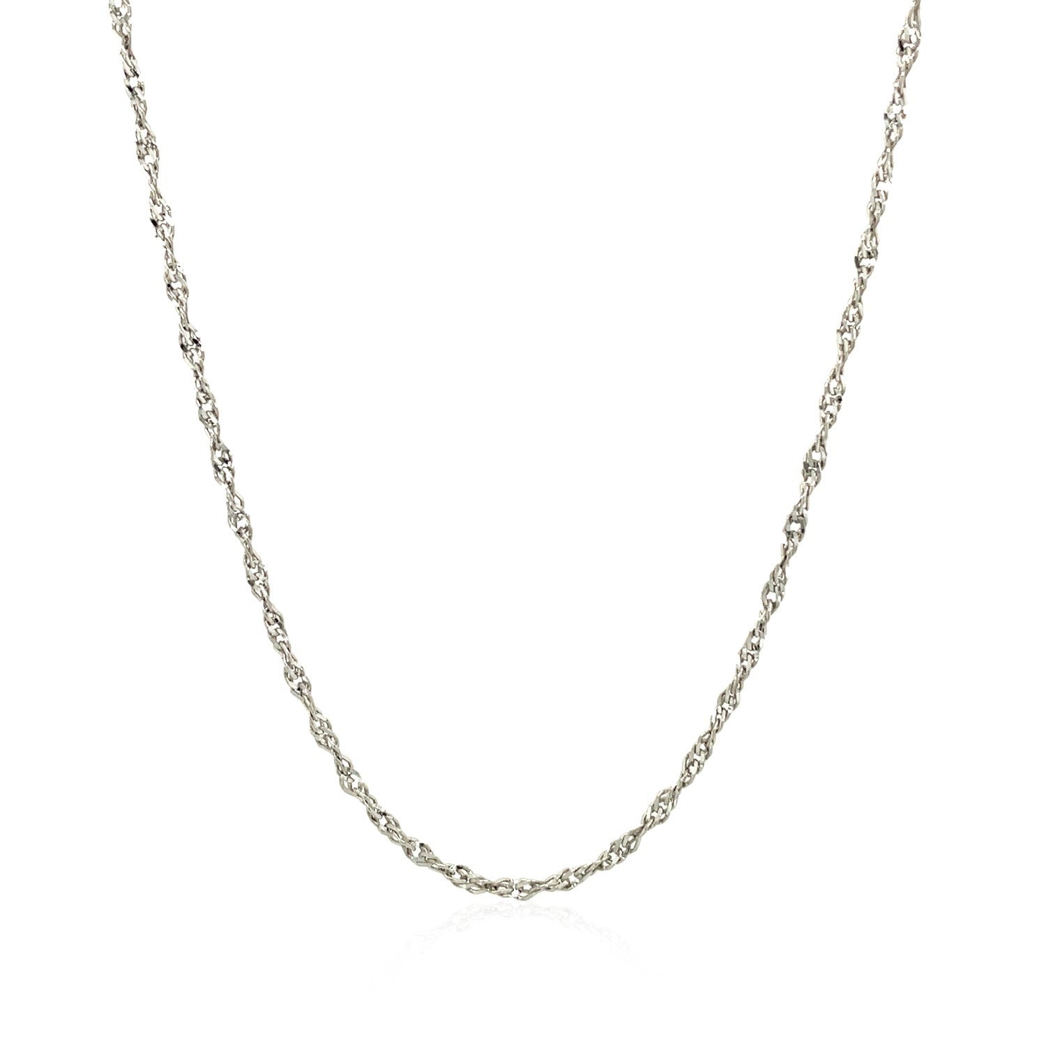Sterling Silver 1.6mm Singapore Style Chain on sale at MyriadMart