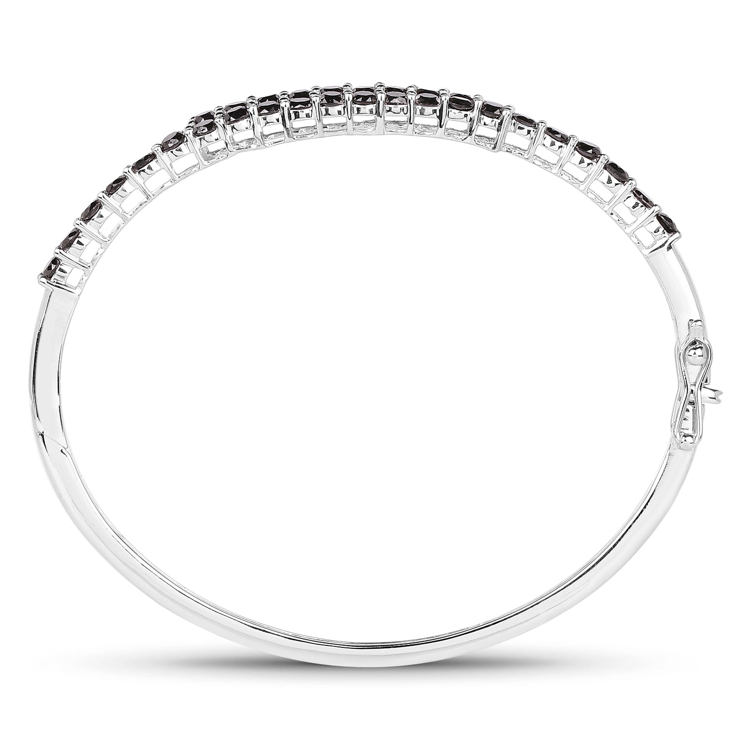 4.00 Carat Genuine Black Diamond .925 Sterling Silver Bangle on sale at MyriadMart