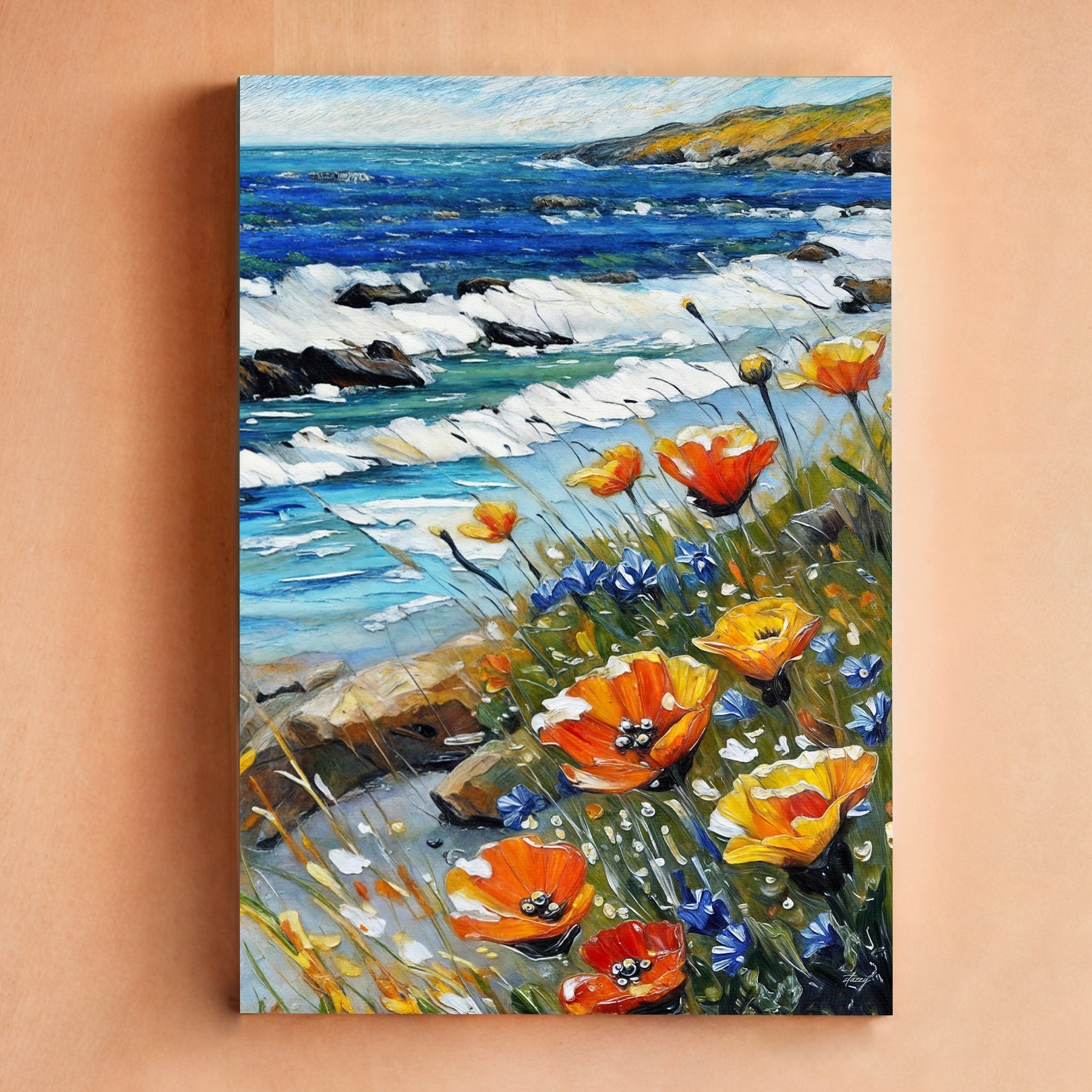 Canvas Print: "Coastal Blooms" on sale at MyriadMart