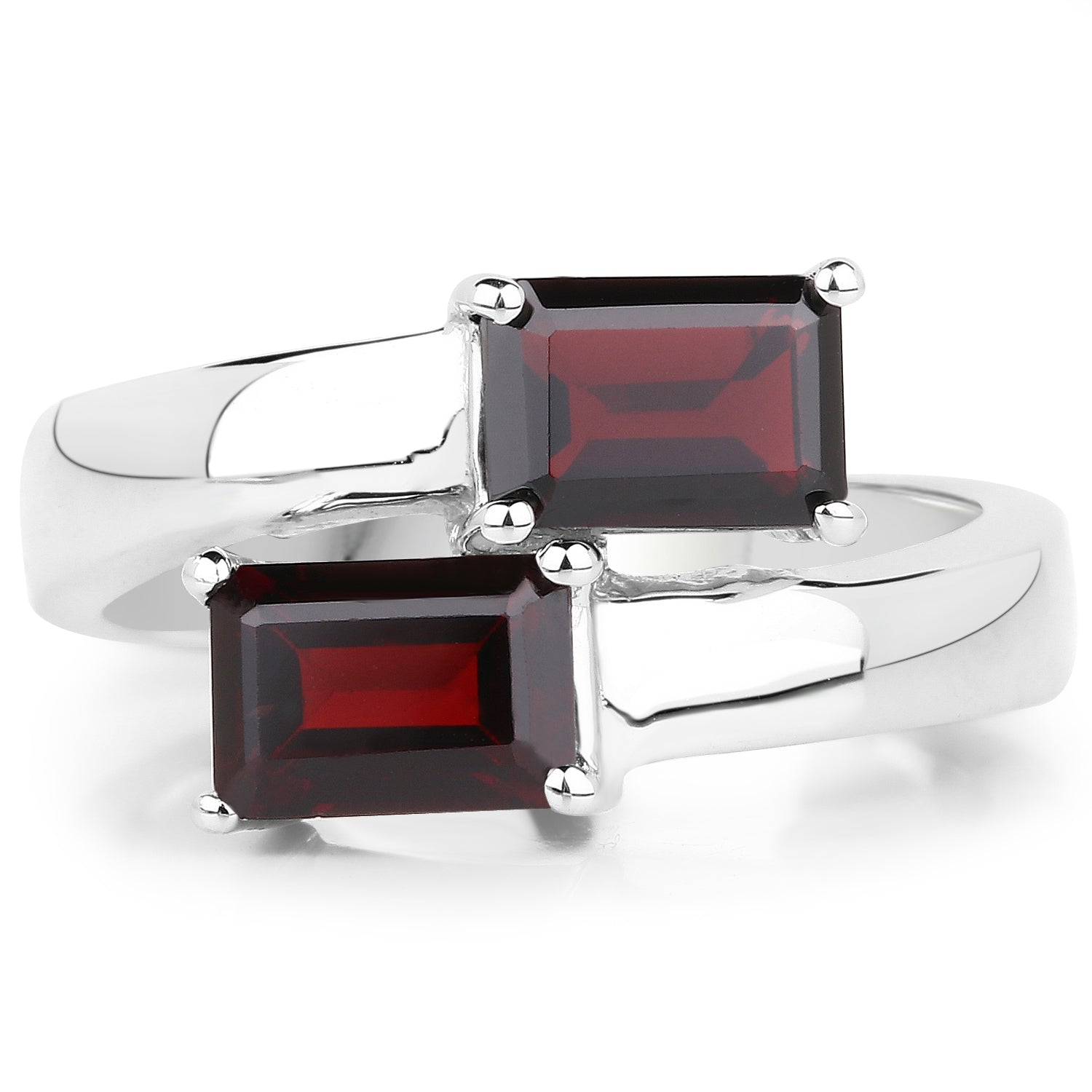 2.40 Carat Genuine Garnet .925 Sterling Silver Ring on sale at MyriadMart