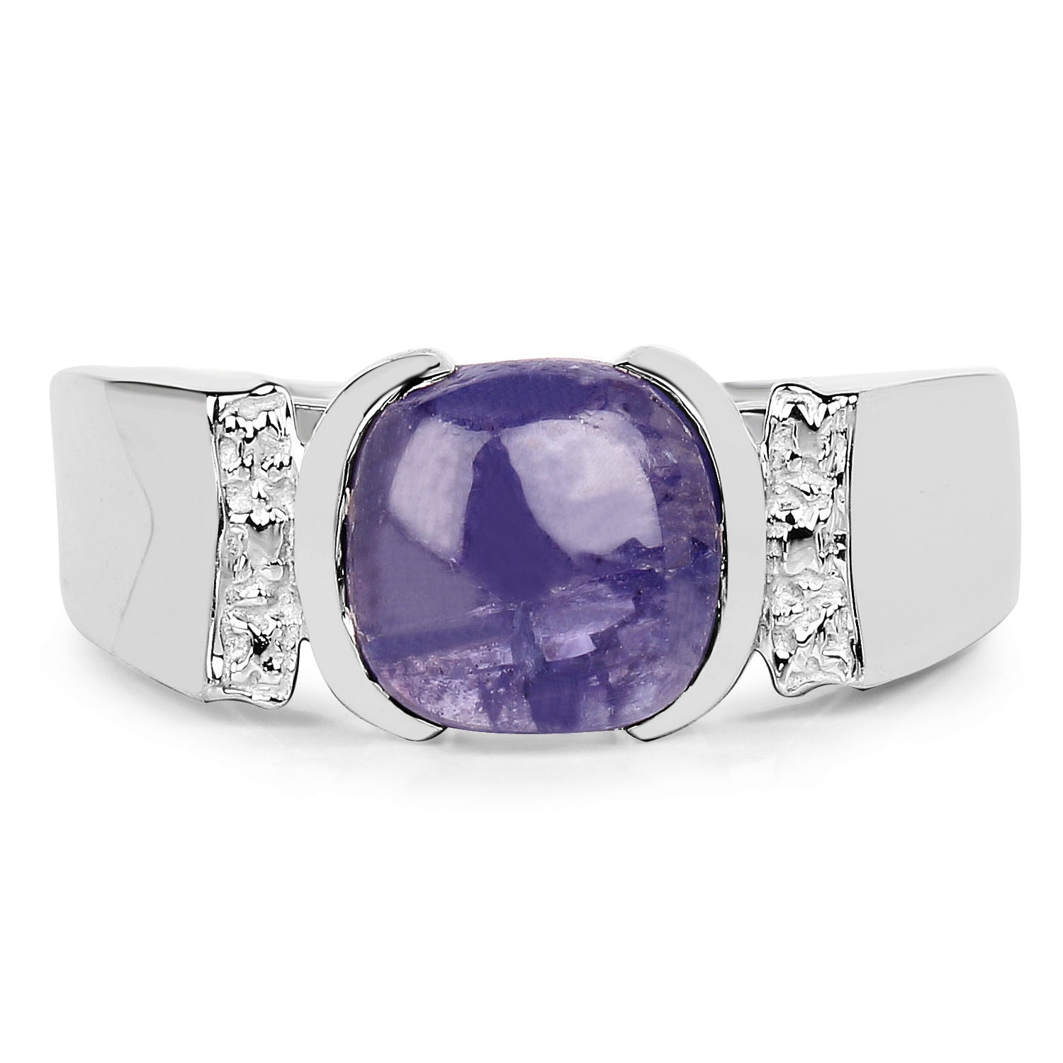 2.80 Carat Genuine Tanzanite .925 Sterling Silver Ring on sale at MyriadMart