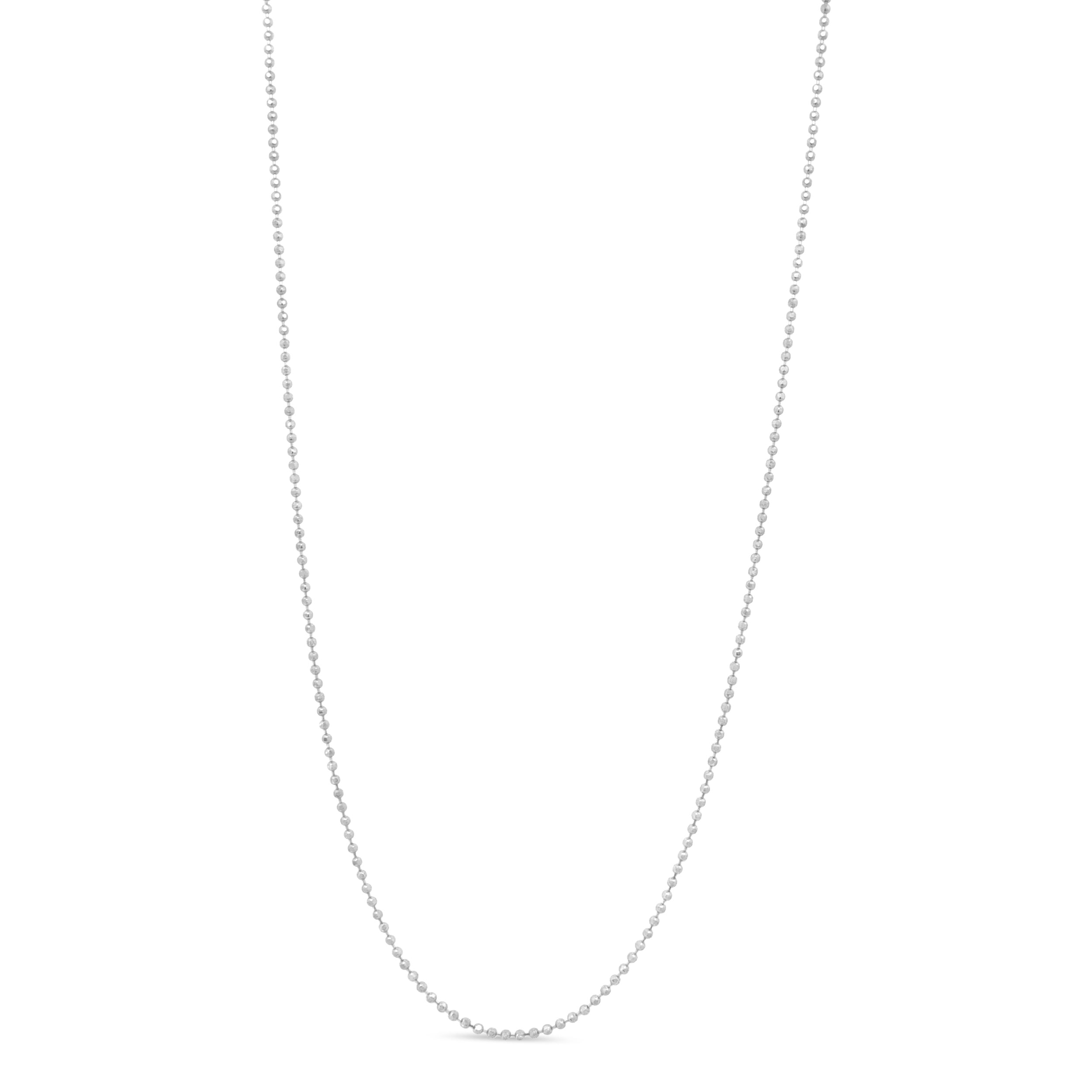 .925 Sterling Silver 0.7mm Slim and Dainty Unisex 18" Inch Ball Bead Chain Necklace on sale at MyriadMart