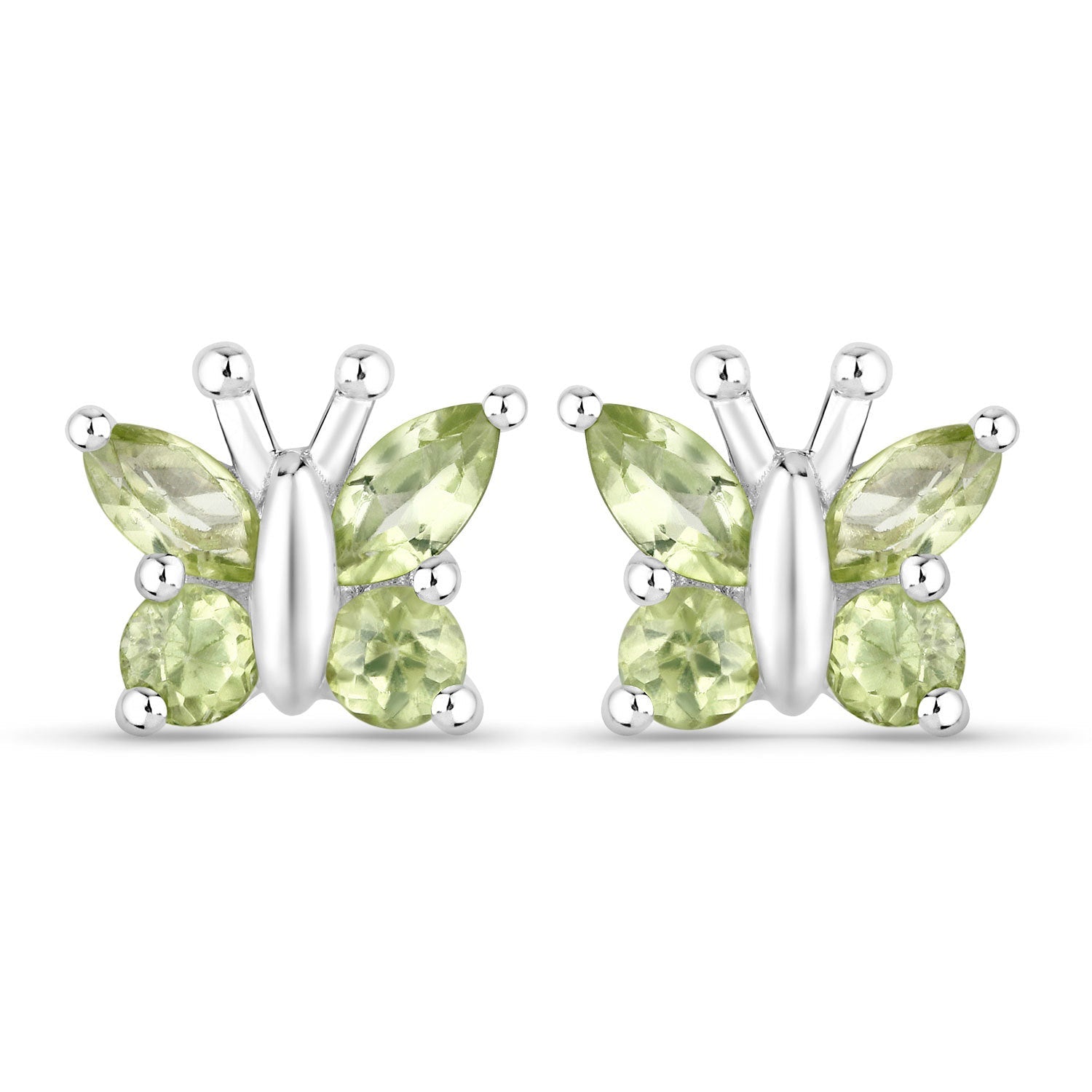 1.00 Carat Genuine Peridot .925 Sterling Silver Earrings on sale at MyriadMart