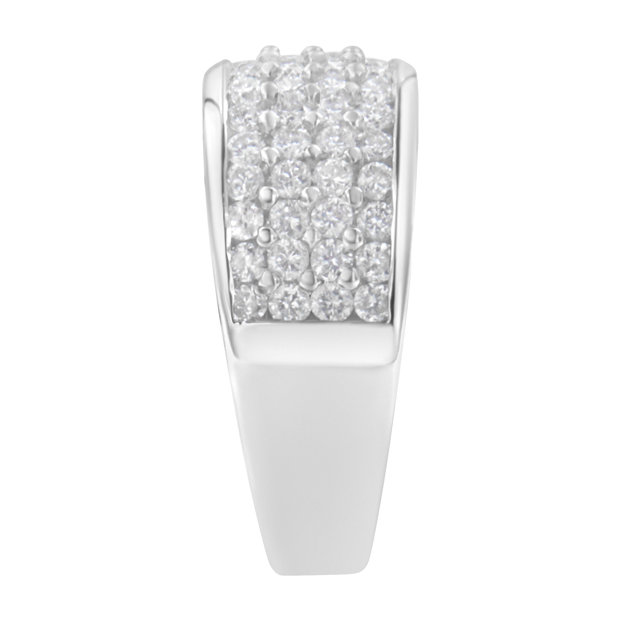 14K White Gold Round Cut Diamond Ring 1.0 Cttw, H-I Color, SI2-I1 Clarity - Size 6-1/2 on sale at MyriadMart