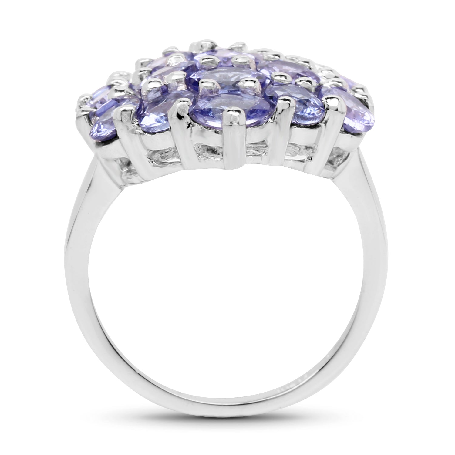5.28 Carat Genuine Tanzanite .925 Sterling Silver Ring on sale at MyriadMart