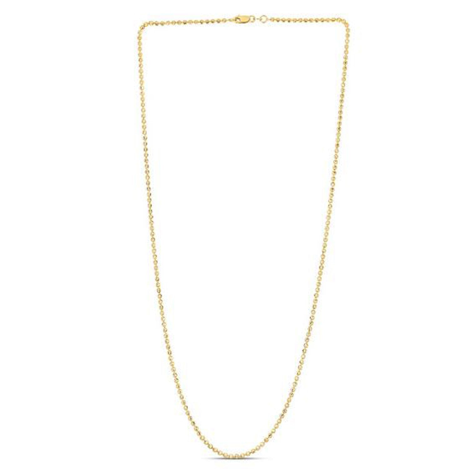 Moon Cut Bead Chain in 14k Yellow Gold 2.00 mm on sale at MyriadMart