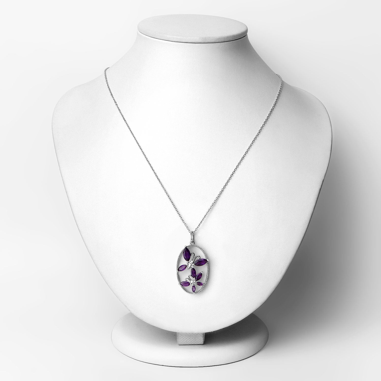 2.12 Carat Genuine Amethyst .925 Sterling Silver Pendant on sale at MyriadMart