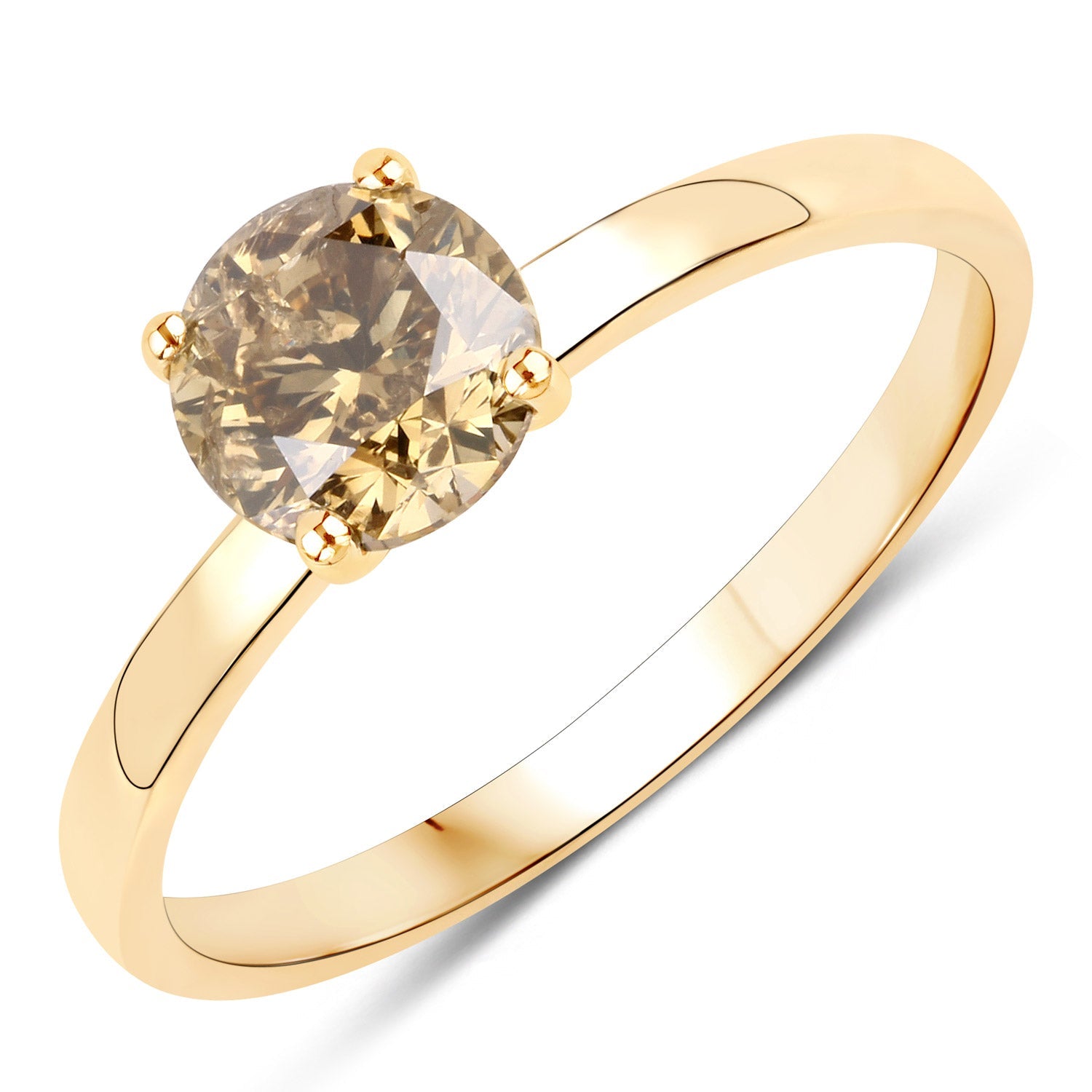 1.01 Carat Genuine LB Diamond 14K Yellow Gold Ring on sale at MyriadMart