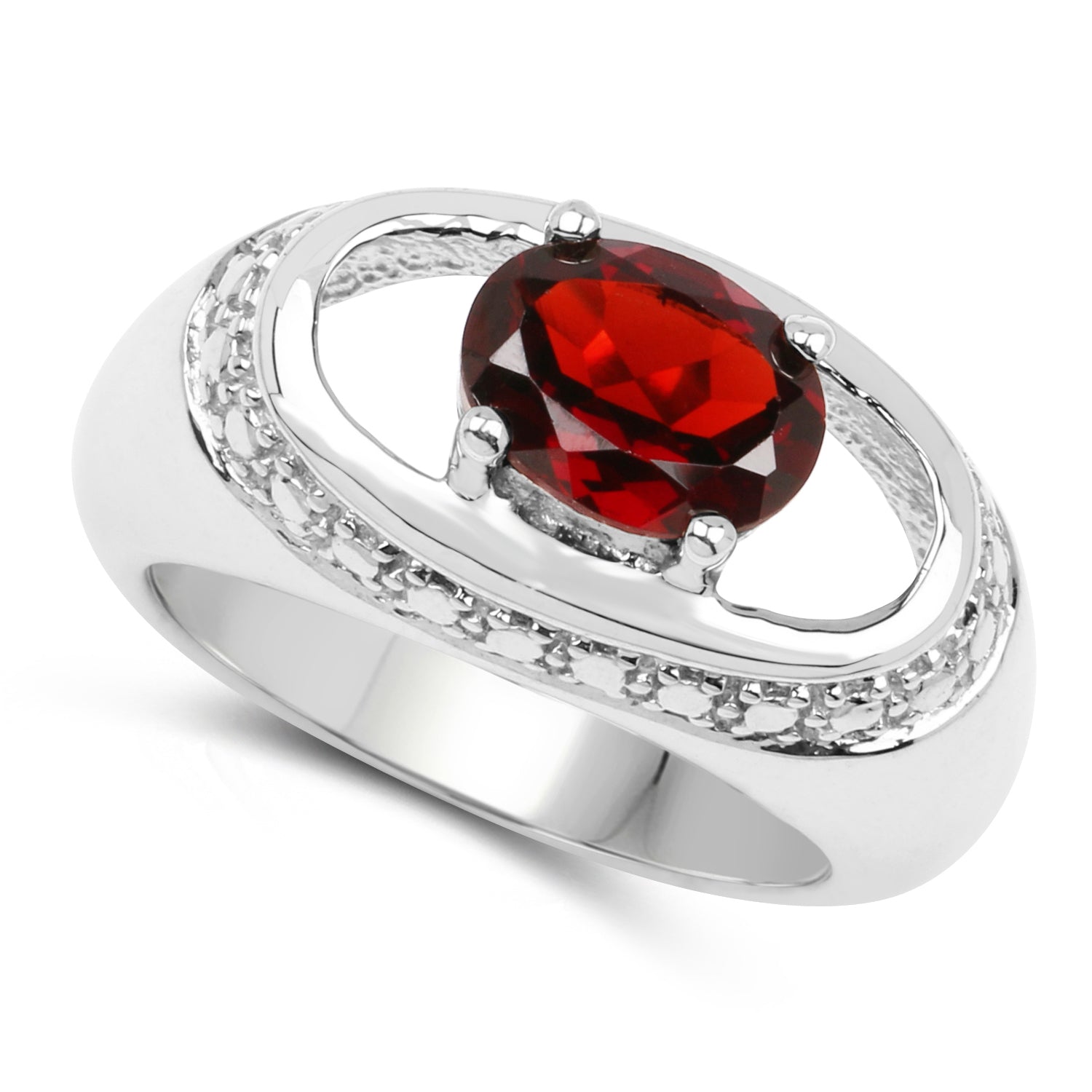 2.50 Carat Genuine Garnet .925 Sterling Silver Ring on sale at MyriadMart