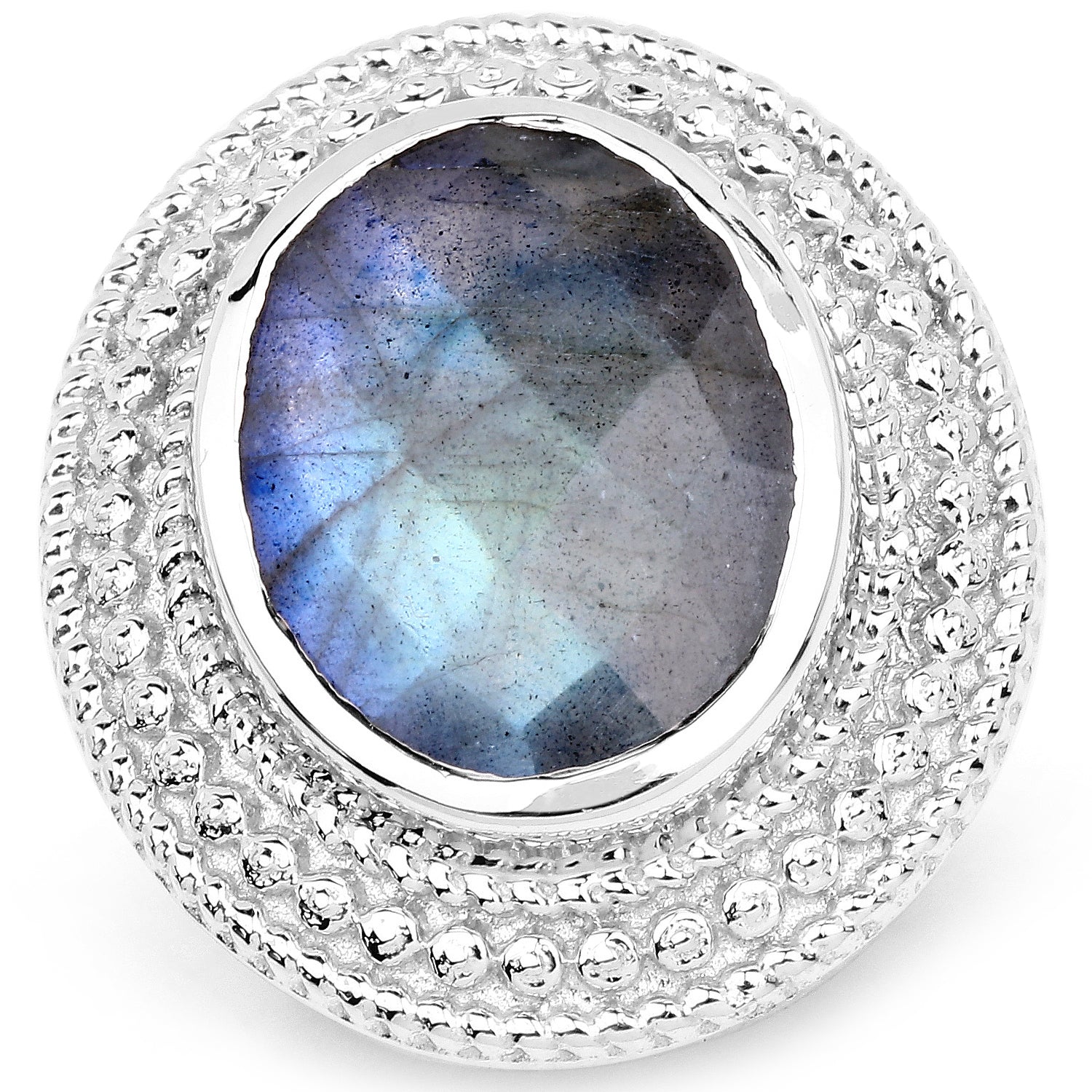 7.00 Carat Genuine Labradorite .925 Sterling Silver Ring on sale at MyriadMart