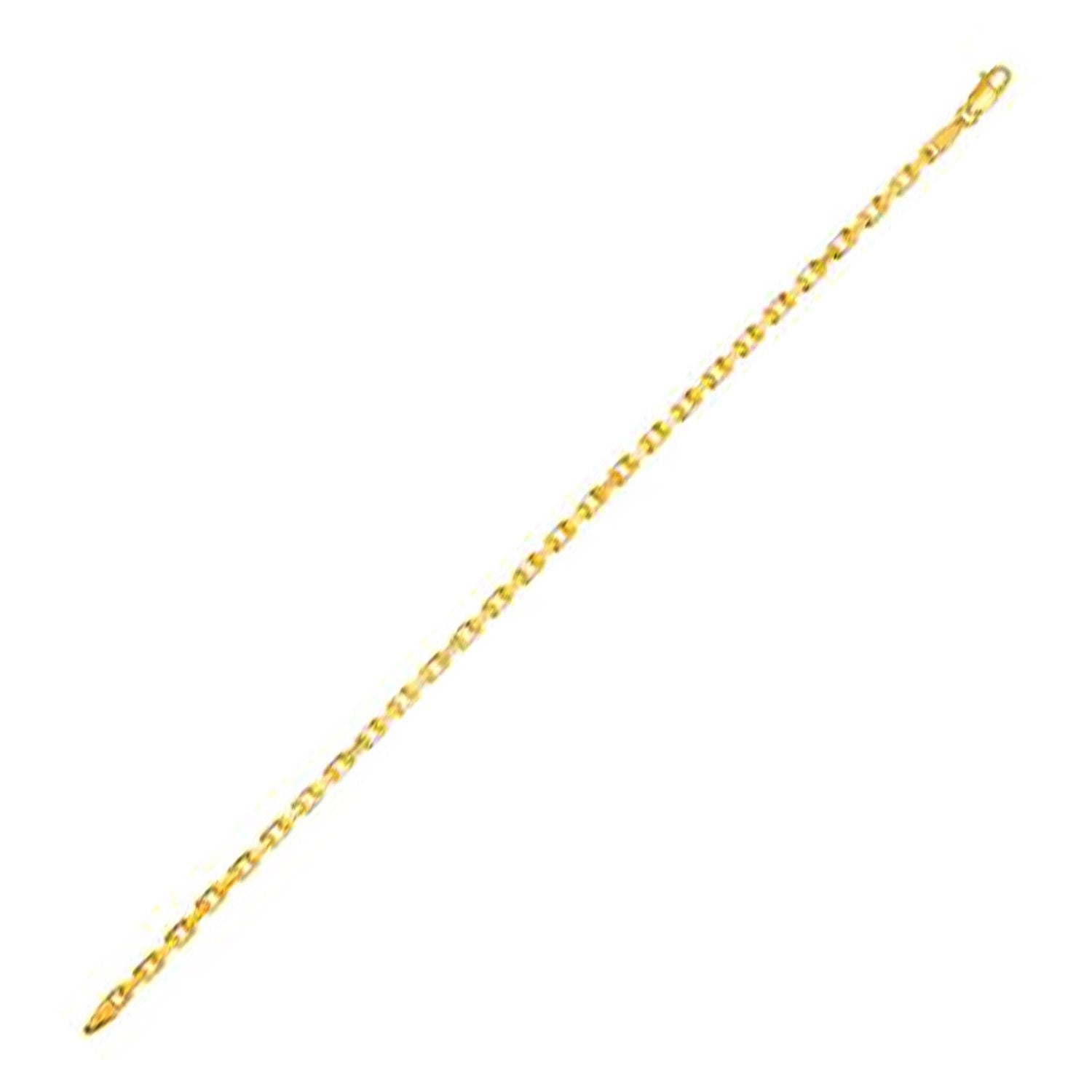 14k Yellow Gold French Cable Chain Bracelet 2.50 mm on sale at MyriadMart