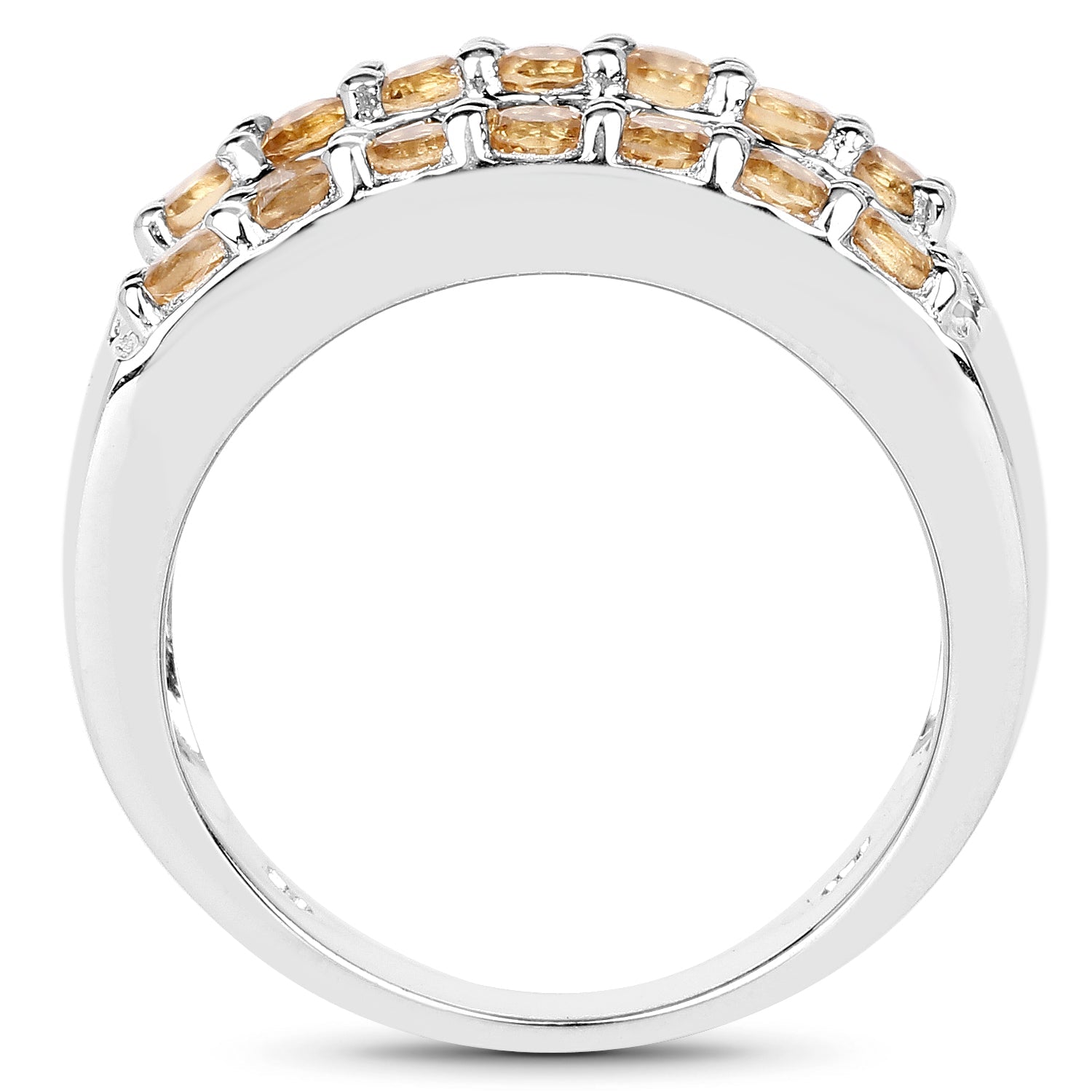 3.08 Carat Genuine Citrine .925 Sterling Silver Ring on sale at MyriadMart