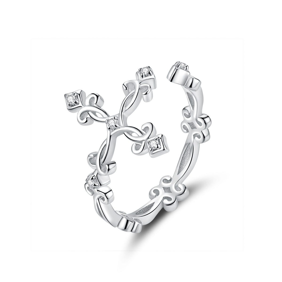 S925 Sterling Silver 0.4cm Width Pavé Setting CZ Ring on sale at MyriadMart
