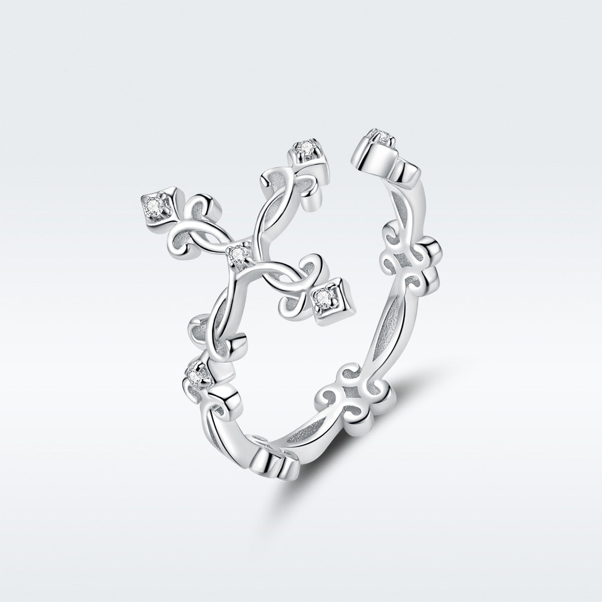 S925 Sterling Silver 0.4cm Width Pavé Setting CZ Ring on sale at MyriadMart
